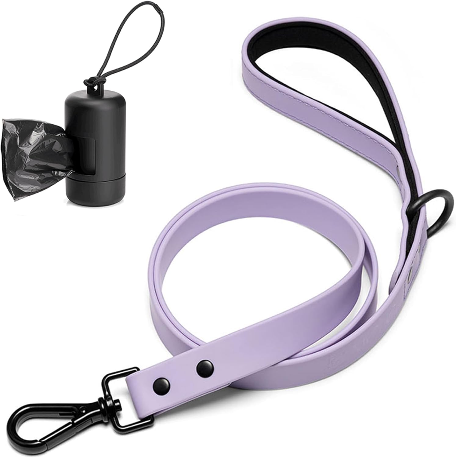Mojo Pet Supply Hydro Waterproof Dog Leash 2.0 with Padded Comfort Handle and Poop Bag Dispenser | Waterproof and Odor Free | Heavy Duty Dog Leash | 4 Feet | Easy to Clean