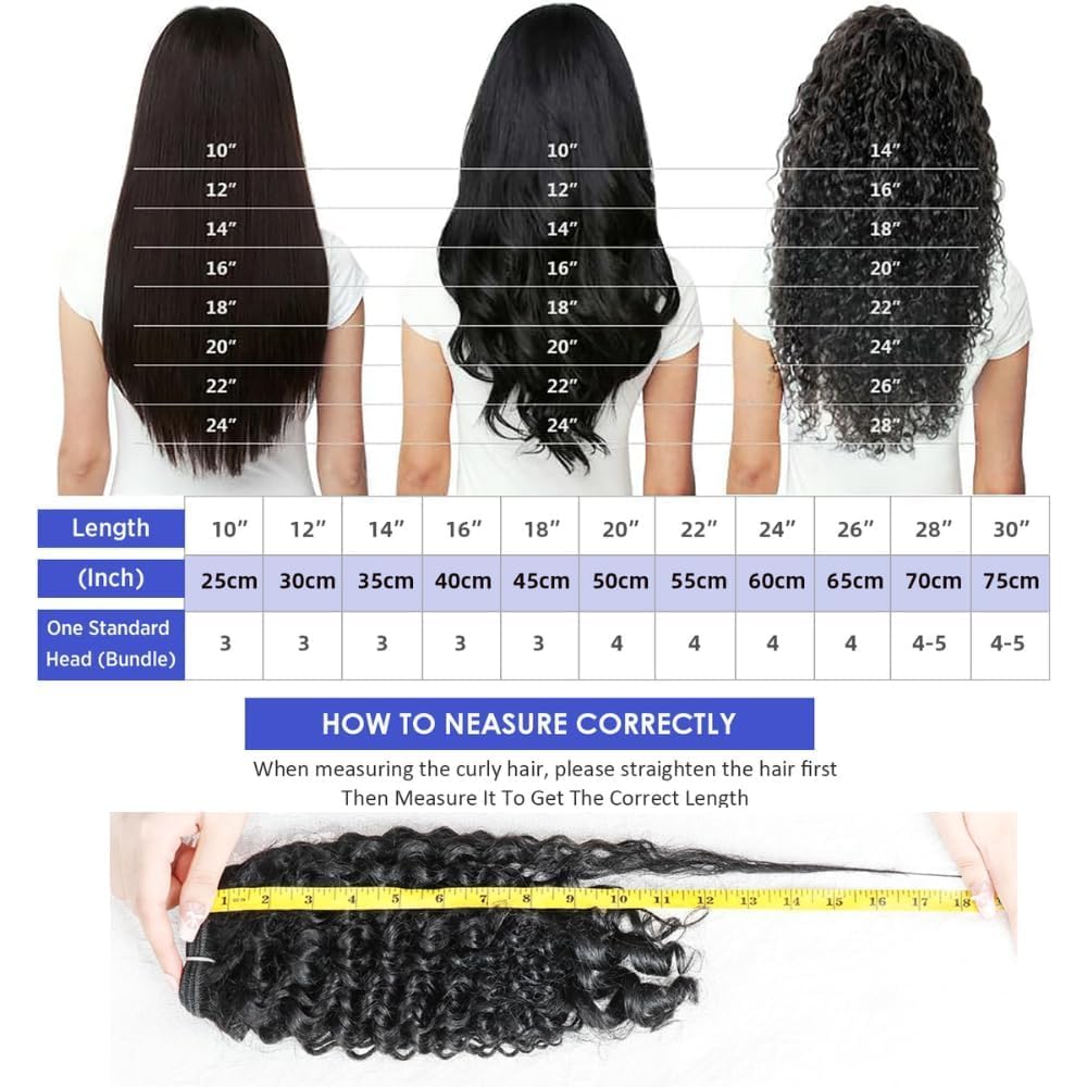Burmese Curly Bundles Human Hair 16 18 20 Inch Water Wave 3 Bundles 3C4A Water Wave Human Hair Wet and Wavy 100% Unprocessed Brazilian Virgin Quick Weave for Women Natural Black