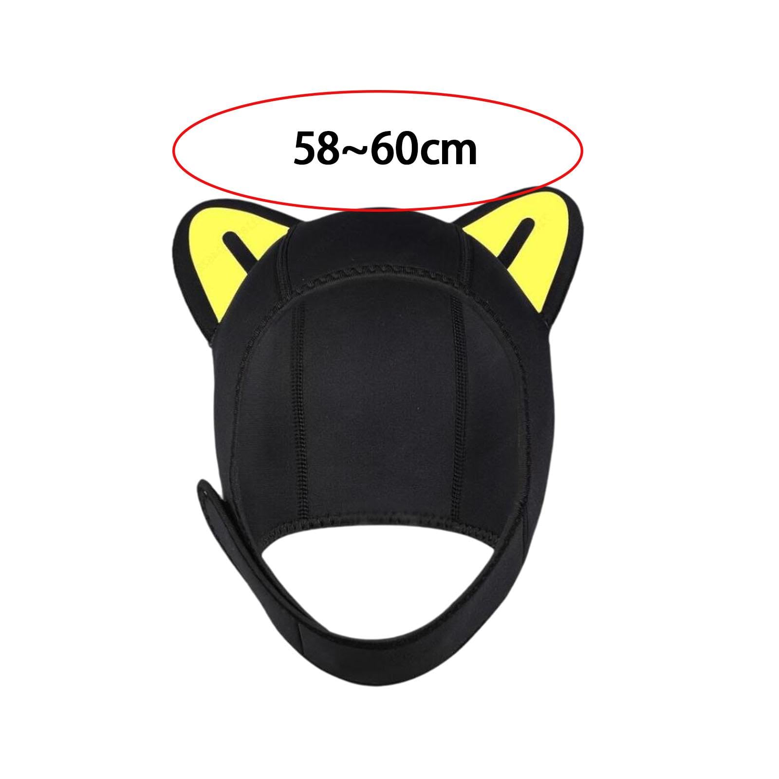 rockible Cagoule de plongée Oreilles de Chat, Bonnet de Natation, Capuche en néoprène pour Kayak