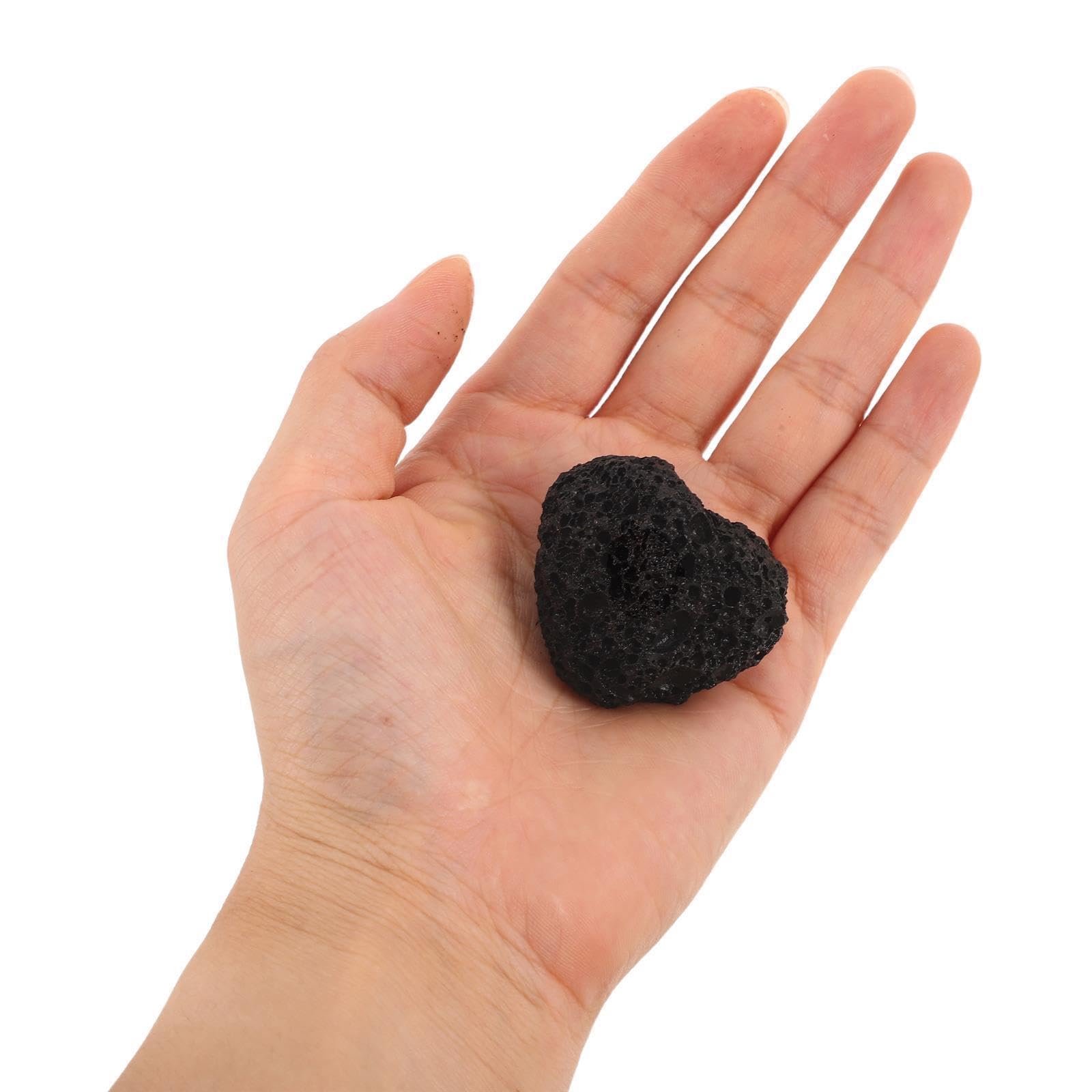 Totority Gravier en Pierre Ignée Noire 1kg pour Aquarium d'eau Douce, Stable et Ne Se Dissout Pas, pour Plantes Aquatiques et Bettas