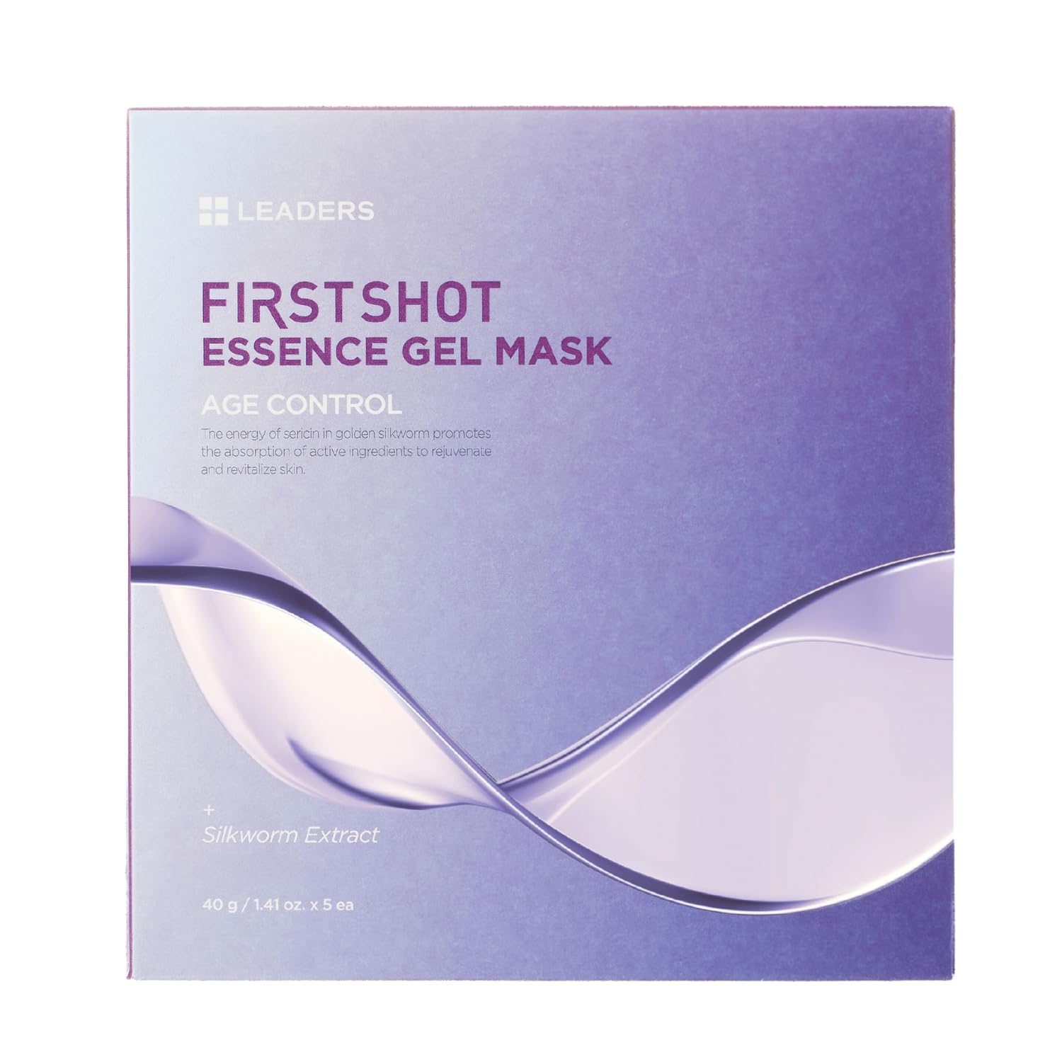LEADERS FirstShot Essence Gel Mask Age Control - Anti-Aging, Hydrating & Regenerating Hydrogel Mask to Rejuvenate & Revitalize Skin | Age Control with Silkworm Extract for Youthful Skin - 5 Pack - Image 7