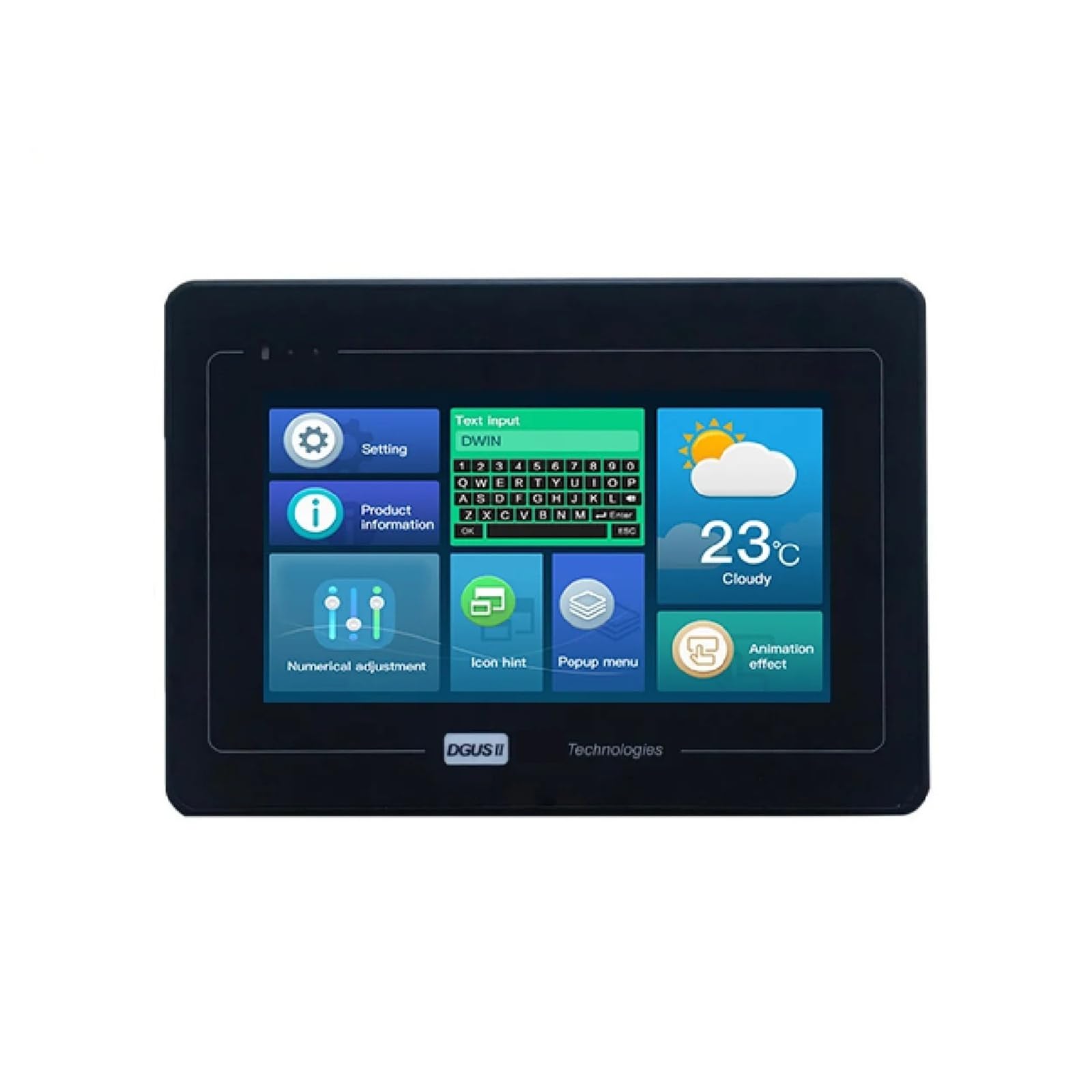 HMI touchscreen Modulo LCD da 7 pollici Pannello tattile HMI industriale 1024 * 600 con display TFT UART con schermo IPS Shell(Resistive touch)