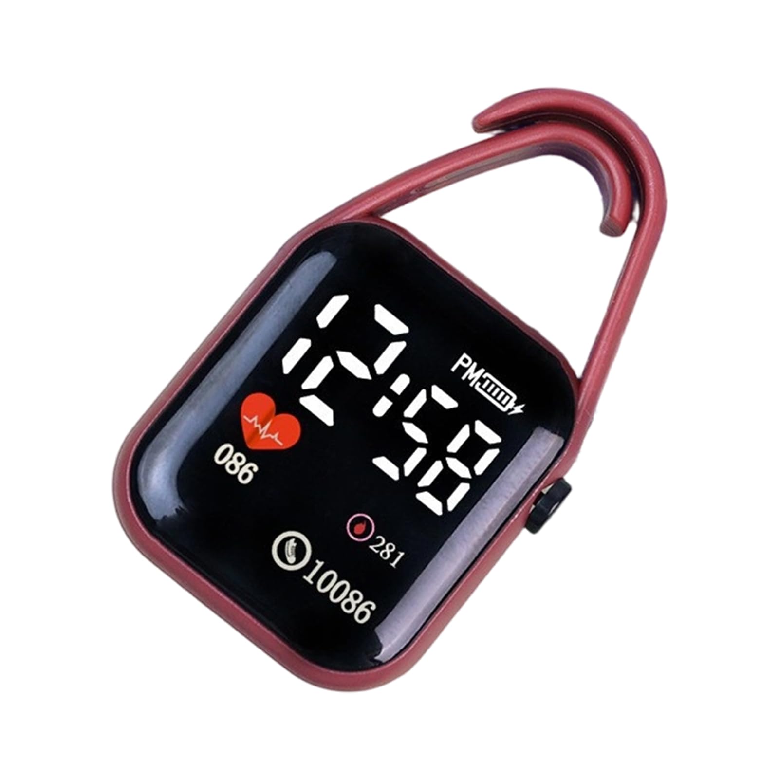 Tizuqe Keychain Watch with Clear Display Night Light Keyring Touch Digital Watch Suitable for Teens and Adults Square Keychain