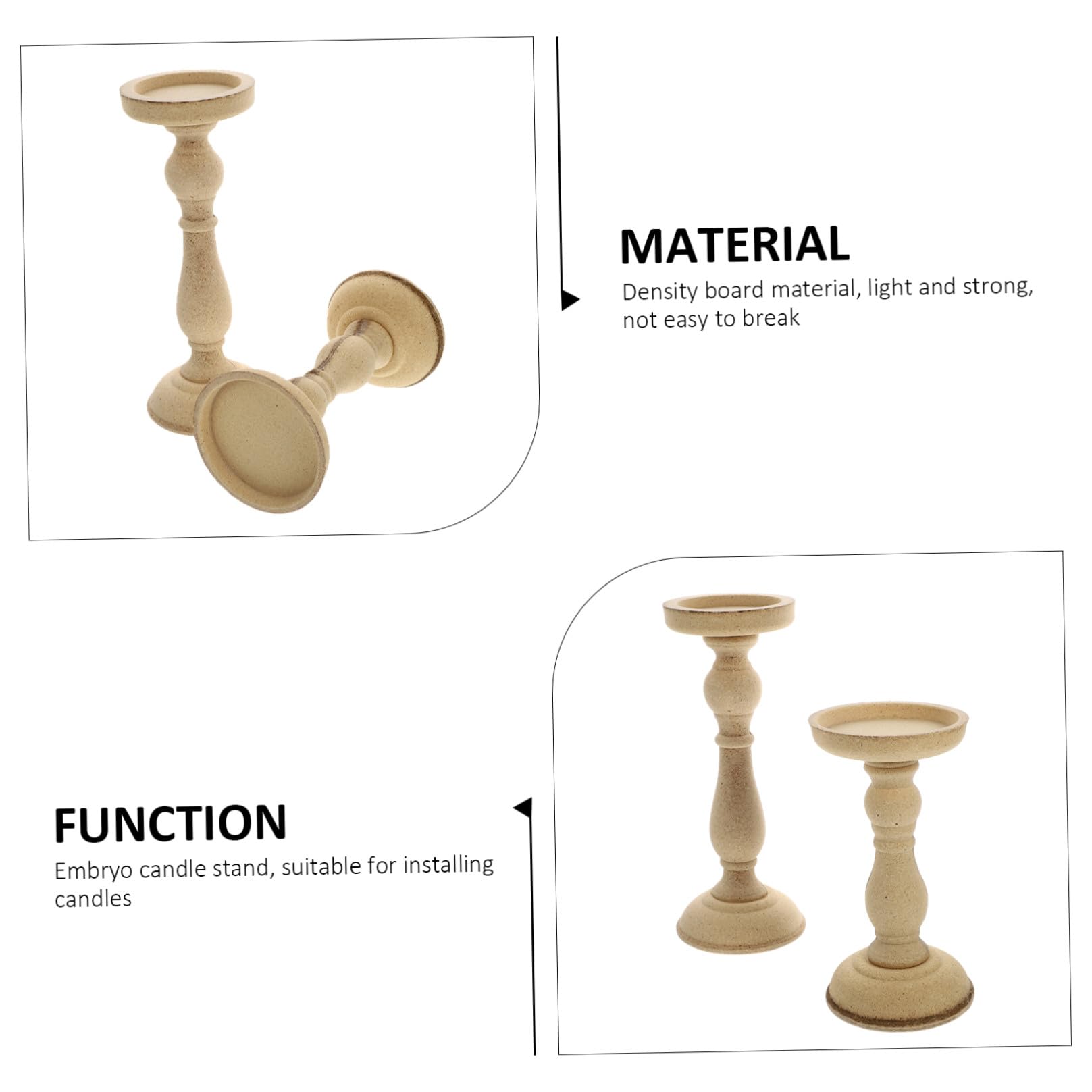 Candelabros Creativos Vintage Nórdicos de Pie 2 Piezas Madera