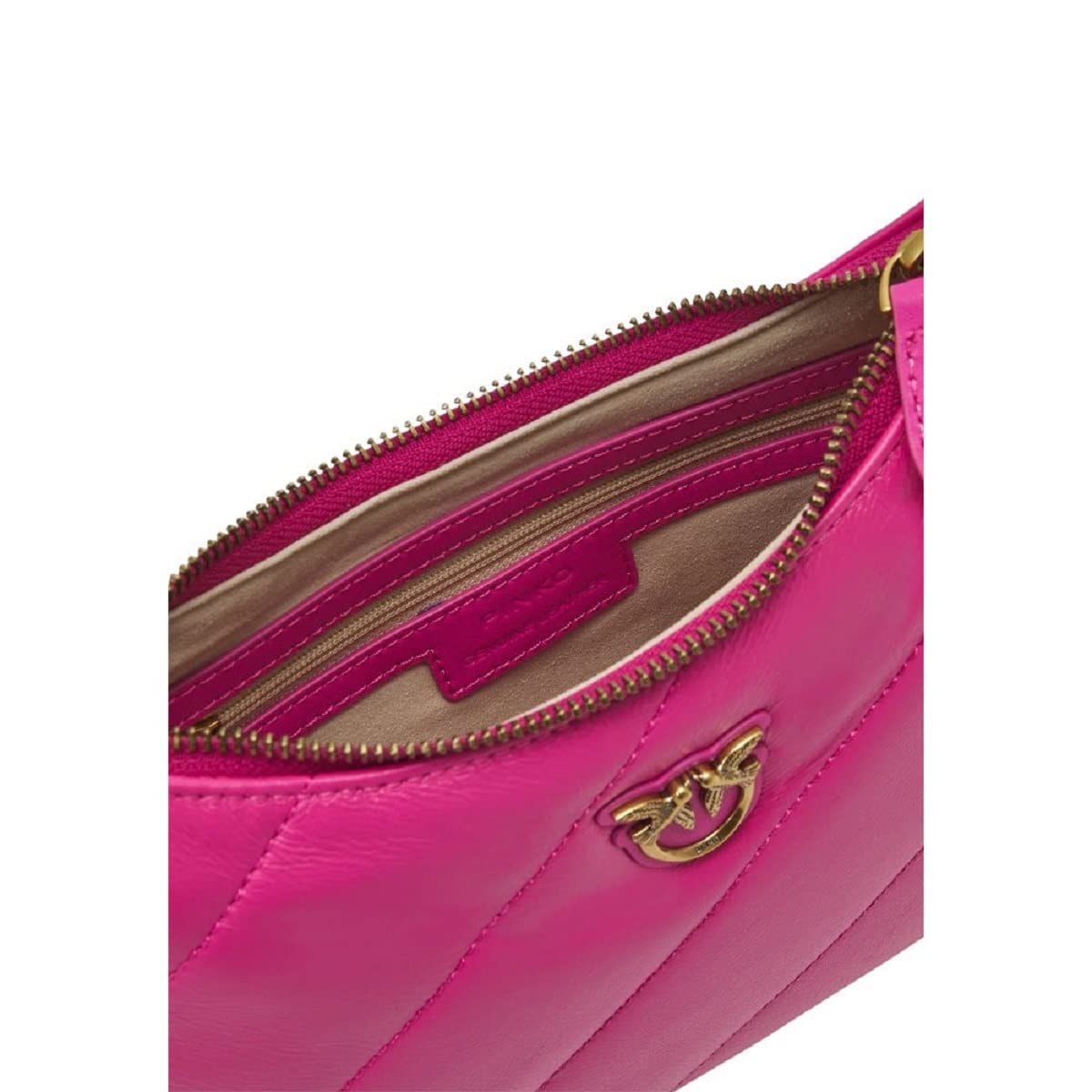 Pinko Mujer Bolso de hombro Half Moon Mini Maxi Quilt Shee 1P22Yqa0Af, Rosa, Talla única