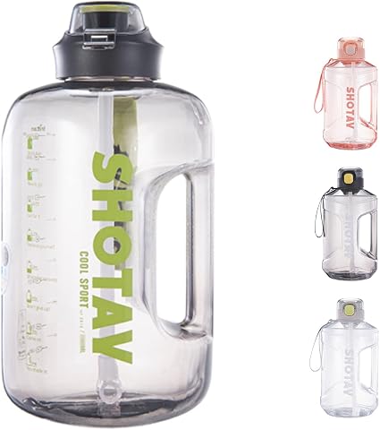 Y Sports Water Bottles 1L/1.5L/2L With USA Tritan Material 100% BPA Free And Leakproof, Half Gallon One Click Open Water Jug for School, Fitness And Outdoor Sports.