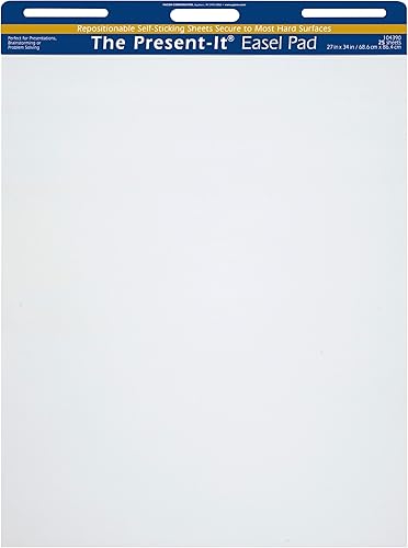 Present-It - Almohadilla de caballete autoadhesiva reciclable, 27 x 34 pulgadas, 25 hojas