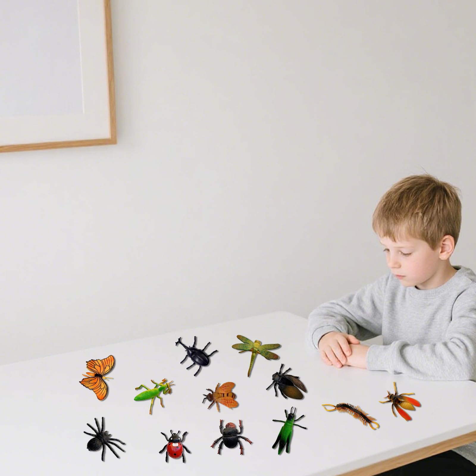 12 PCS Mini Beasts for Kids Small Insect Butterfly, Dragonfly, Bee, Ladybird, Spider - Image 4