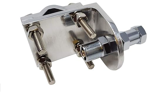 Miniatura 3 de Shark Antennas TS821-2B - Kit de antena CB individual con antena de 2 pies, montaje en espejo de aluminio y cable coaxial de 12 pies con conectores