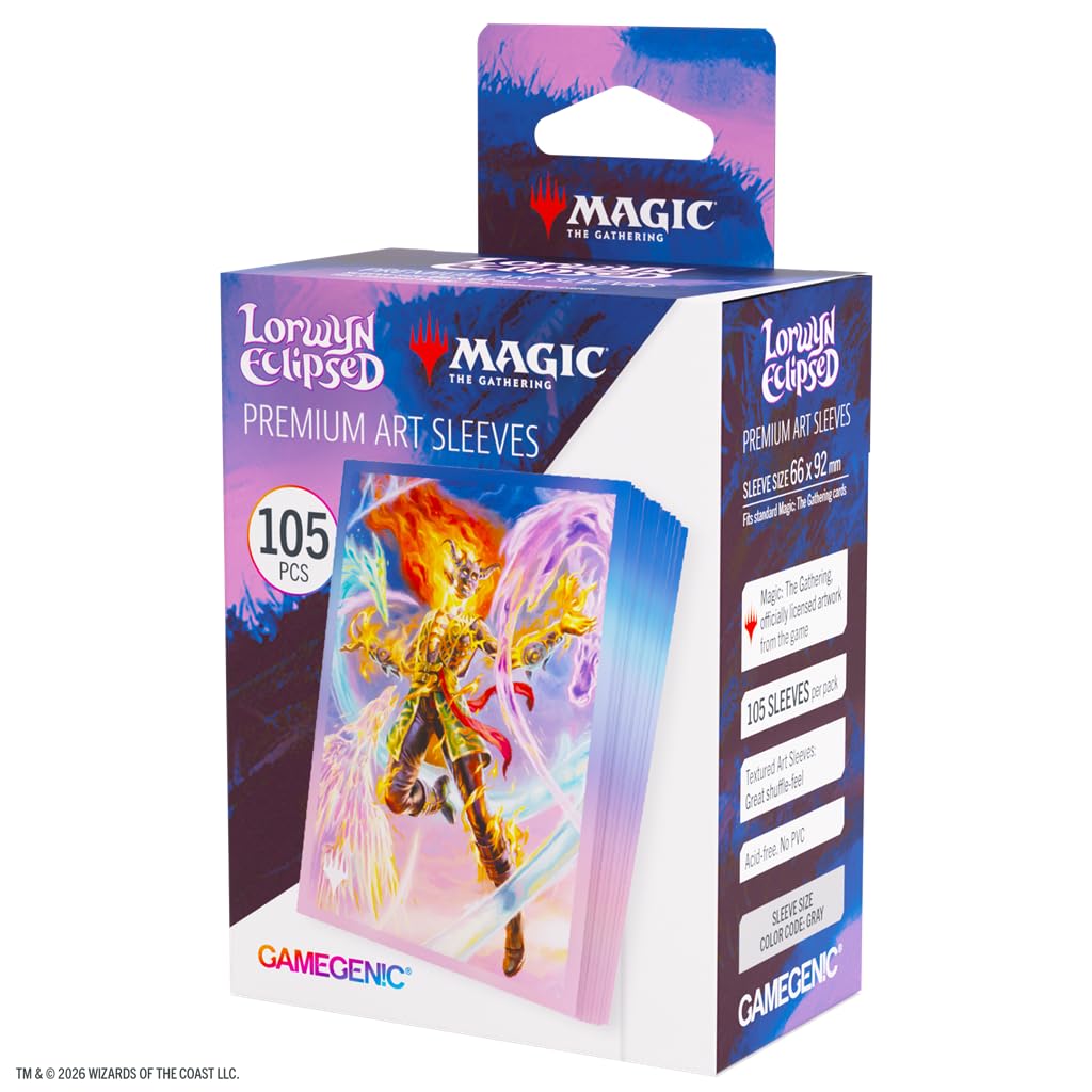 Gamegenic Magic: The Gathering Lorwyn Eclipsed Premium Art Sleeves - Ashling, The Limitless Design, 105 Textured Matte Sleeves, Smooth Shuffle & Card Protection, Full-Color, Acid-Free, PVC-Free