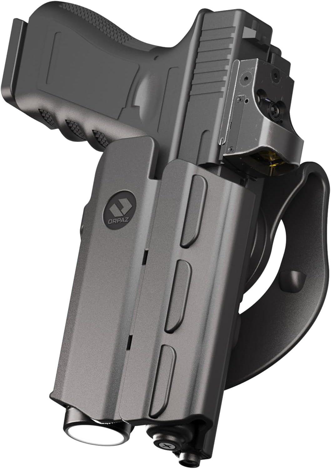 Orpaz T40 Springfield XD Light-Bearing Holster, Level 2 & 3 Security OWB Tactical Holster Compatible with Springfield XD, Fits Most Pistol Lights, Optics-Ready, Adjustable