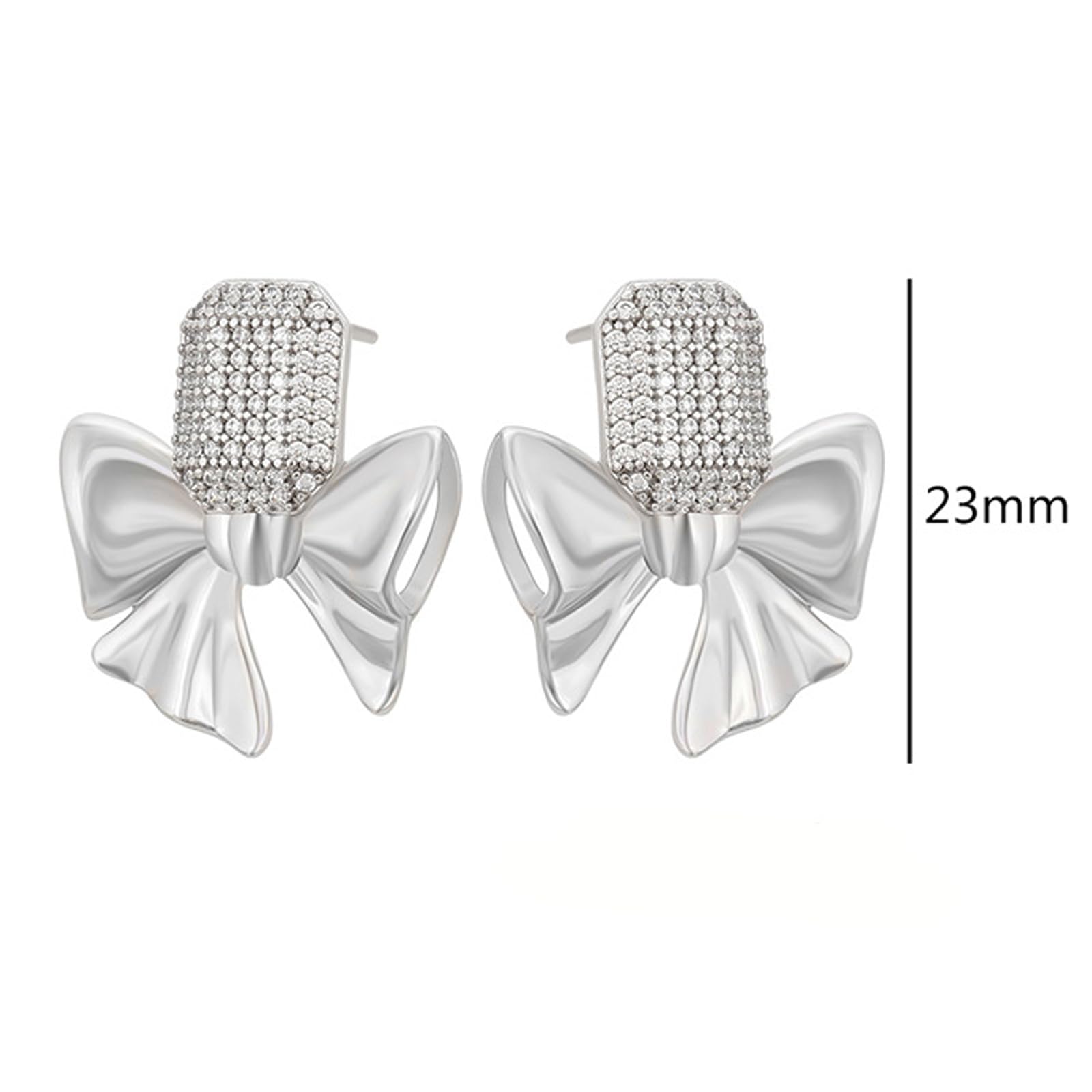 Pendientes de oro blanco/platino 950 para mujer