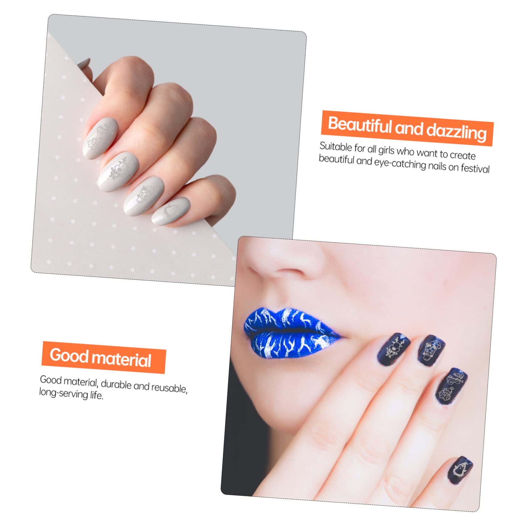 Healeved 5sets Template Creativi Per Nail Art Piastrine Per Stamping Unghie Strumenti Manicure Per Decorazioni Uniche Facili Da Usare Per Tutti Di Esperienza