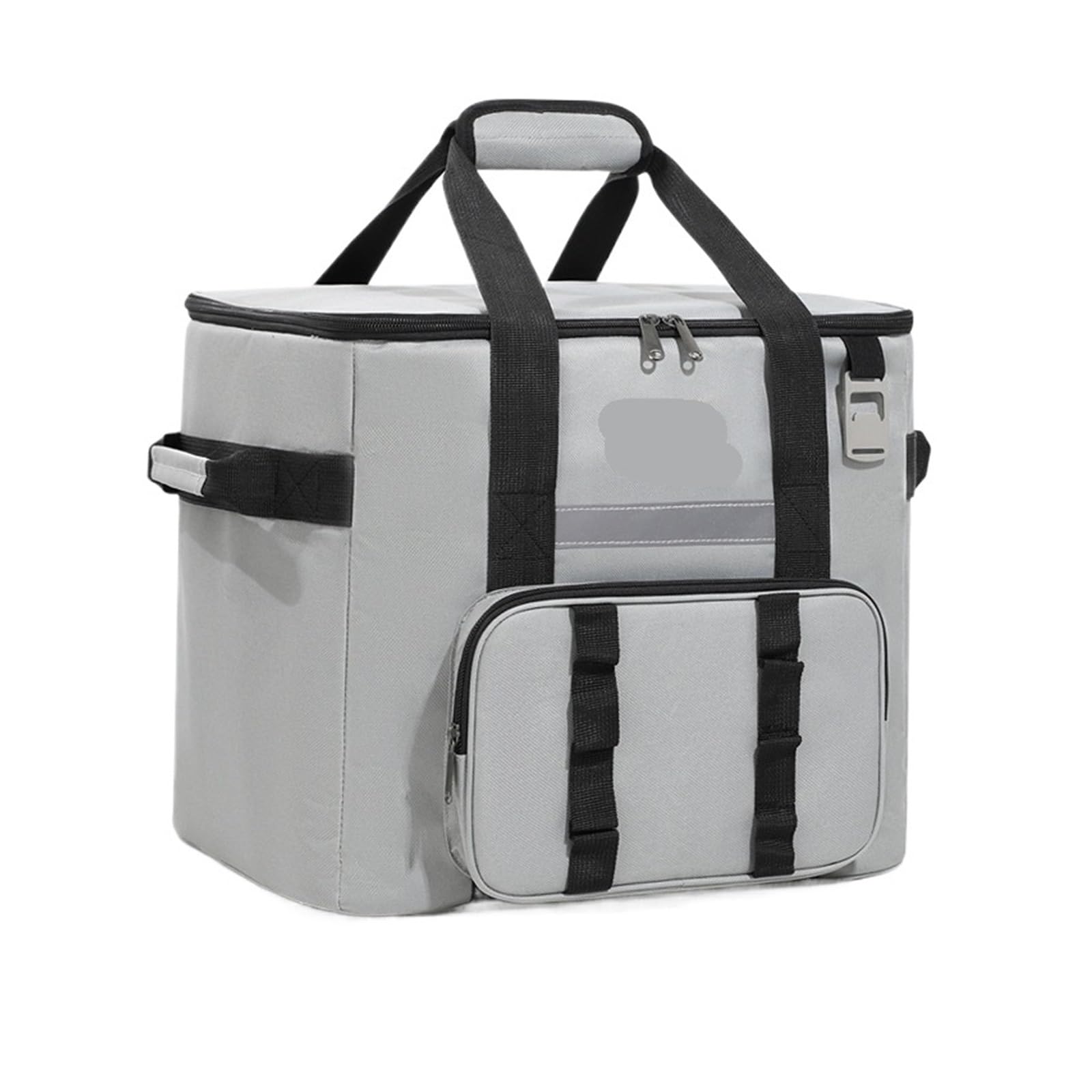 Bolsa de Picnic Cuadrada Ligera con Aislamiento, refrigerador Camping Plegable for Viajes al Aire Libre y Salidas en Coche(Grey)