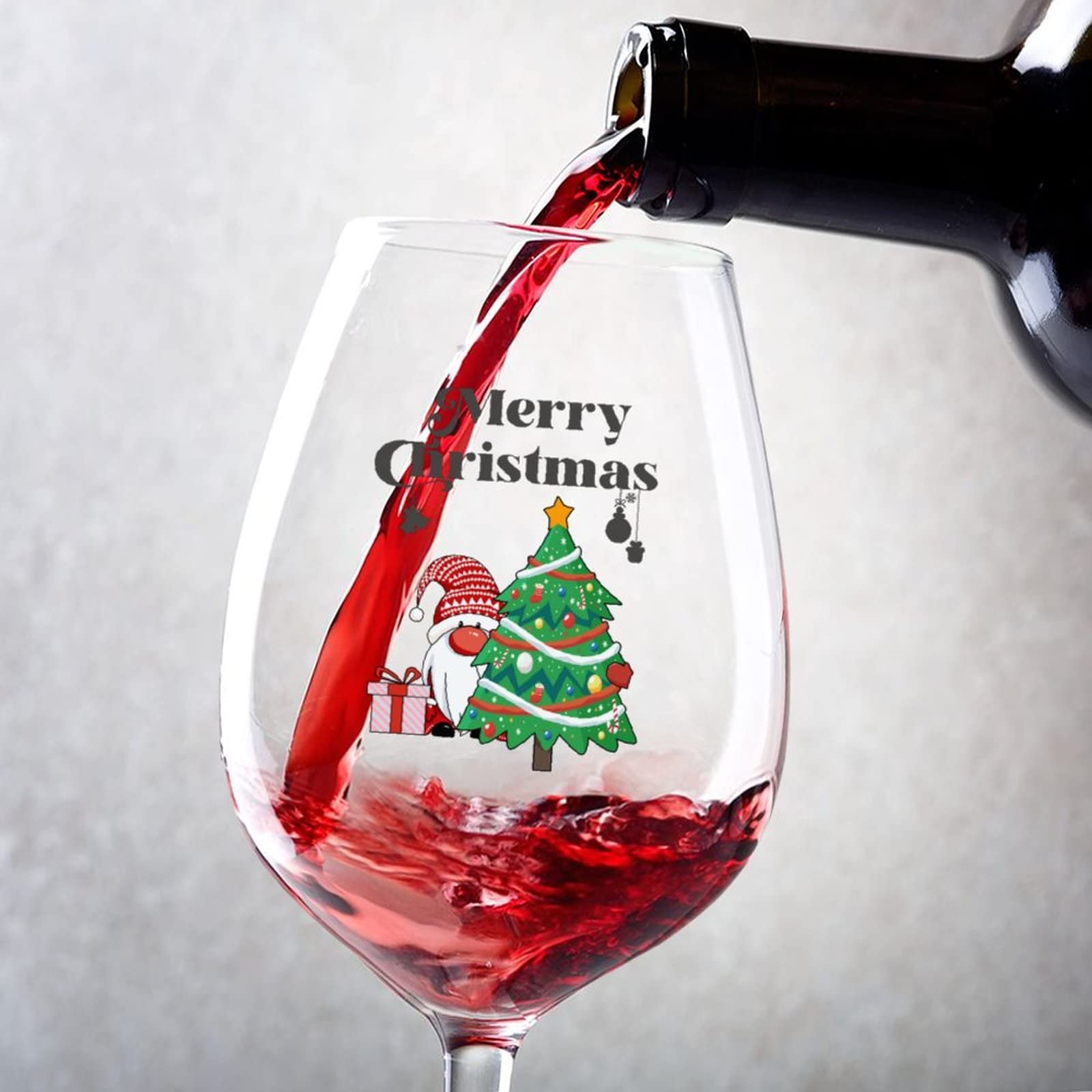 Verres à vin de Noël pour illuminer vos repas de réveillon en famille