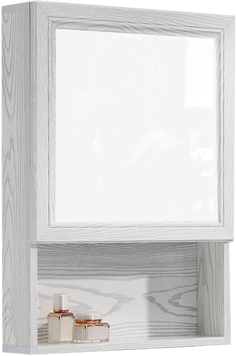 Medicine Cabinets Bathroom Mirror Cabinet, Wall-Mounted Space Aluminum Storage Organizer, Waterproof Vanity Mirror Box for Bathroom, Kitchen, Bedroom Decoration, 20240130