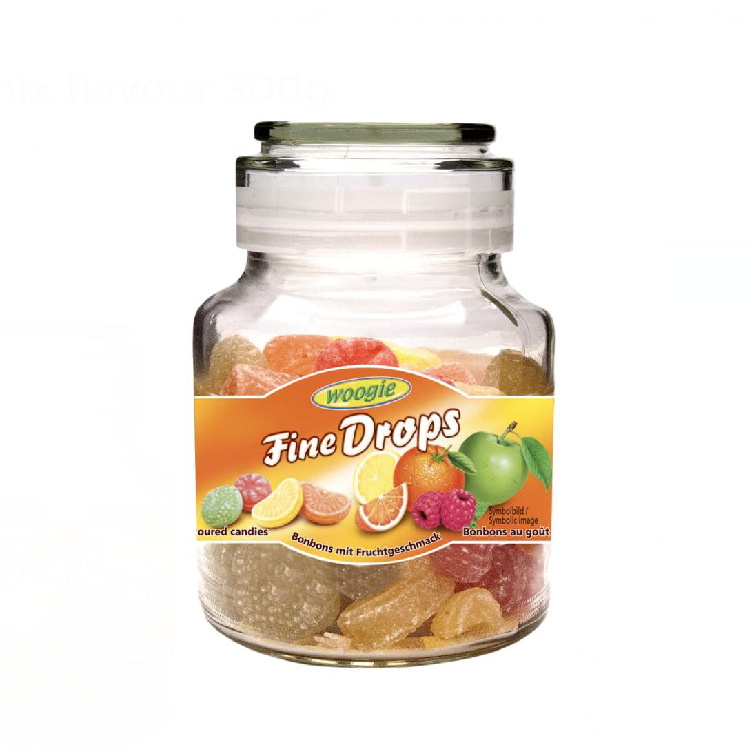 Mother's Day's Gift - Mixed Fruit Selection Candies Jar Fruit Candies Gift1 X 300g Sweet Gift
