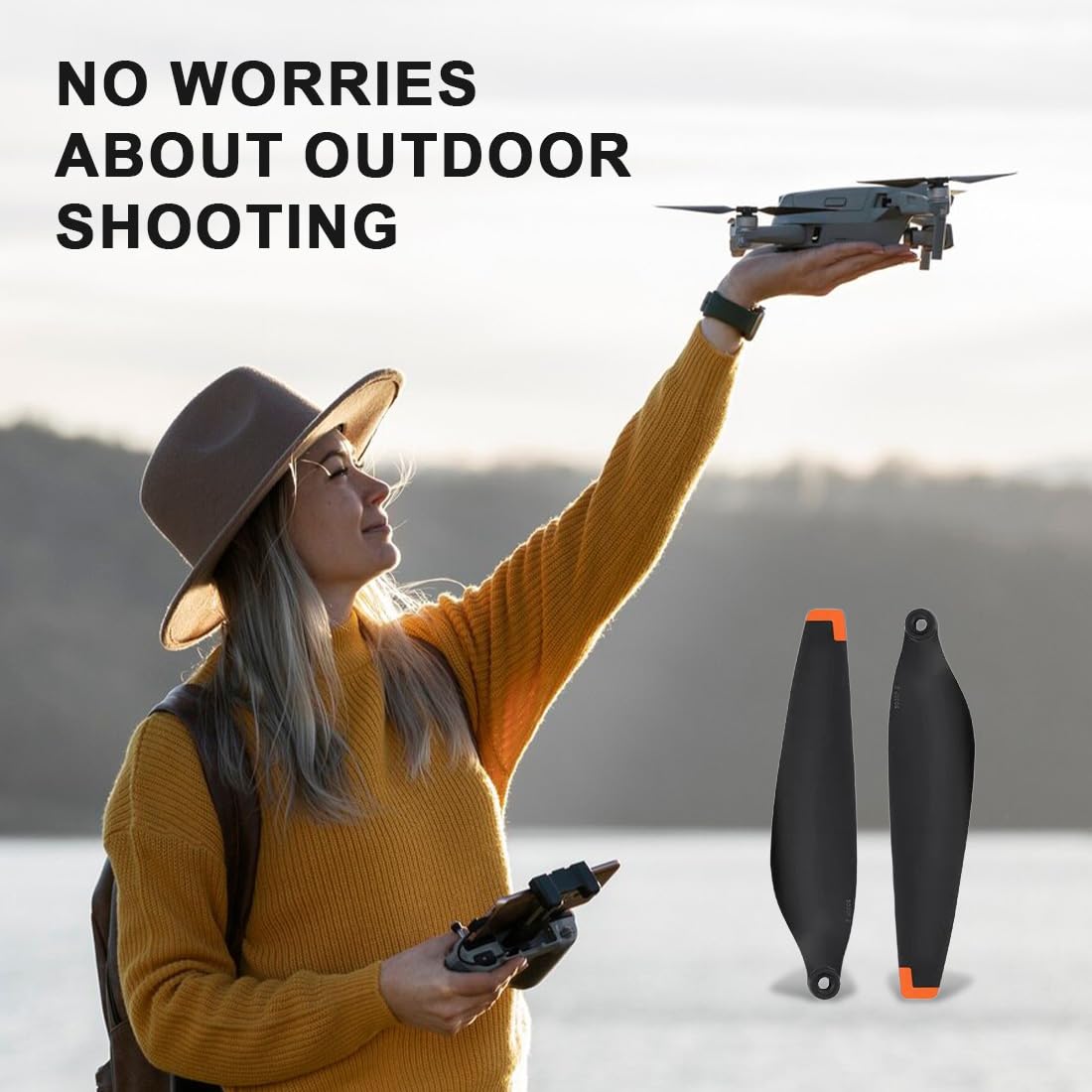 Eliche Mini Compatibili con Mini 3, Ricambio Drone, Rilascio Rapido, Basso Rumore, Accessori Drone