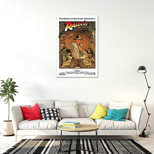 Miniatura 3 de Indiana Jones  Raiders Of The Lost Ark  Póster de película relanzamiento de 1982 Talla 24 x 36 pulgadas