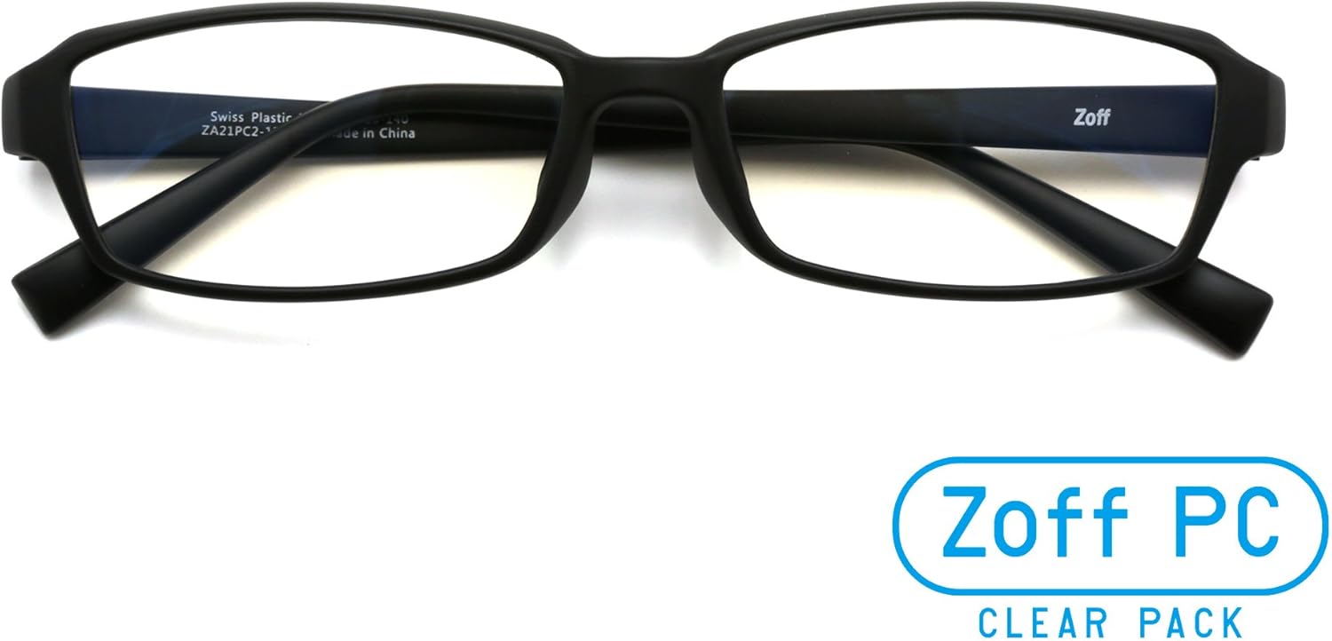 Amazon Zoff Pcクリアレンズ パック パソコン用メガネ Pcメガネ シャープなスクエア 度なし Matt Black Zoff Pc パソコン 周辺機器 通販