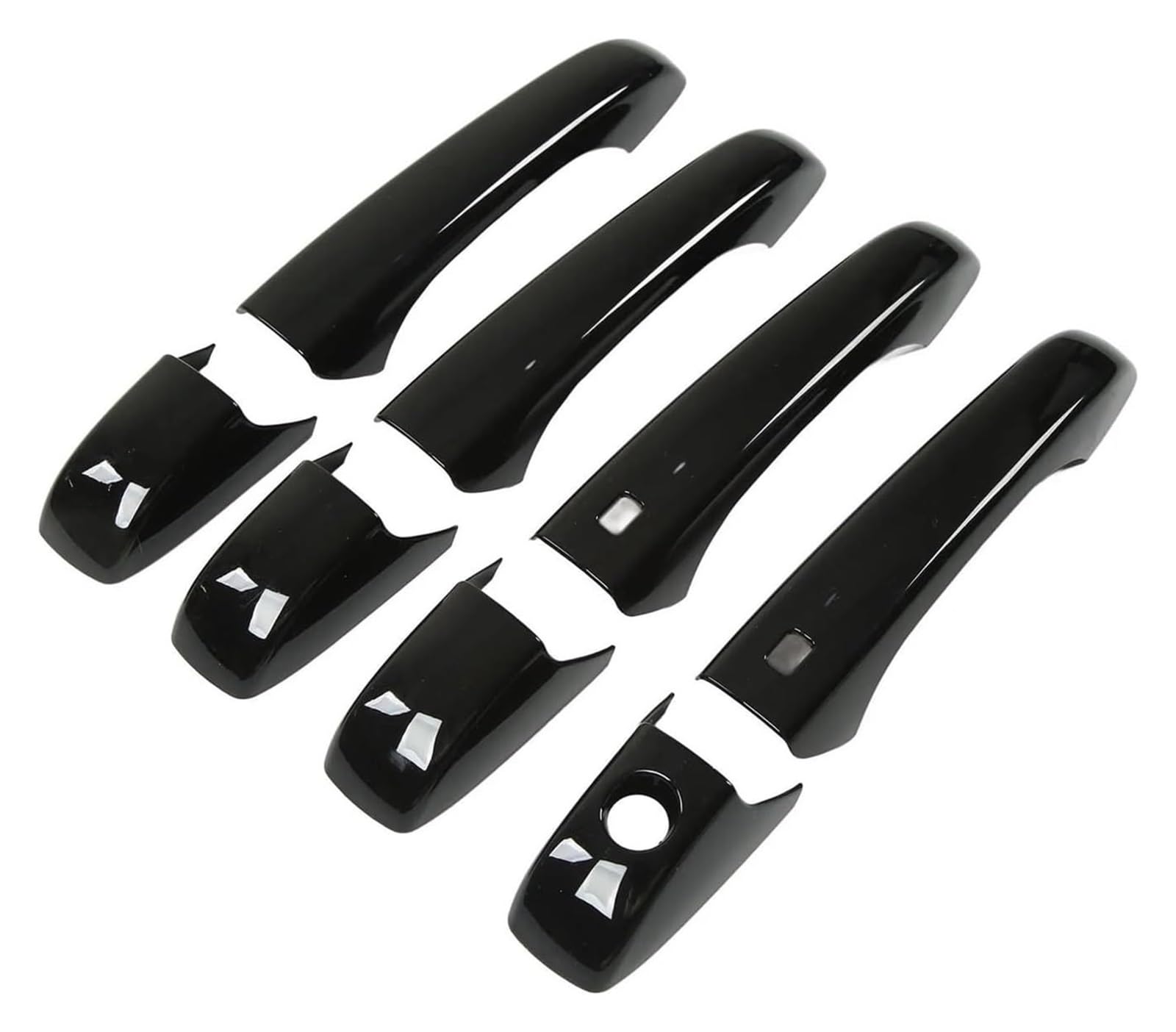 Qwqthgs One Color Car Exterior Door Handle Cap For Grand For Cherokee Wk2 Wl 2011-2022 Car Exterior Door Handle Cover Glossy Black Replacement