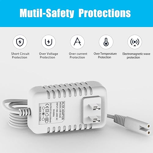 Miniatura 4 de Cargador de repuesto para Waterpik Water Flosser WP360 WP360W WP462 WP462W WP450 WP450W YLA-03010 Adaptador de CA Serie de hilo dental de agua Cable