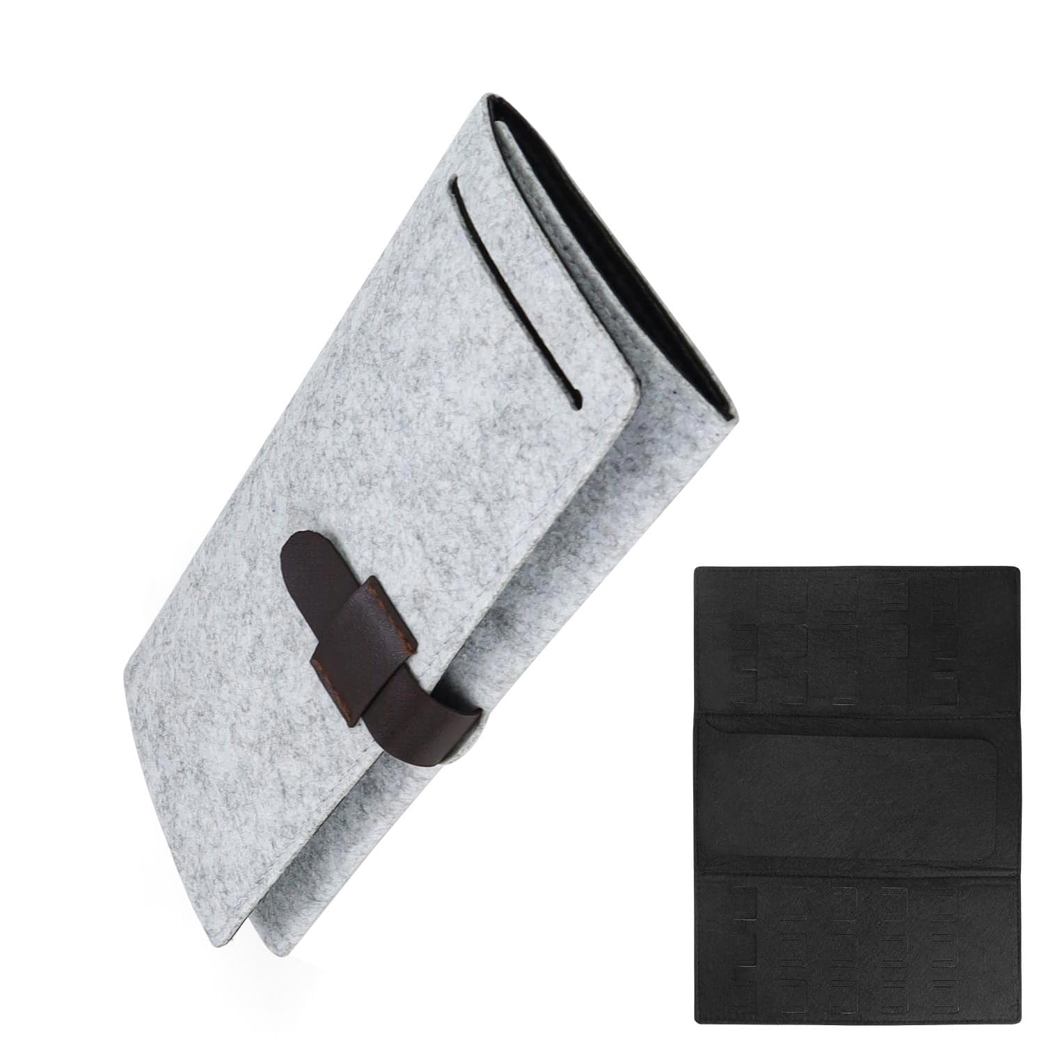 Jewelry Organizer Plegable Bolsa de Rollo de Joyería, Organizador Pendientes Fieltro, Organizador Joyas, Joyero Viaje para Guardar Anillos, Collares, Pulseras