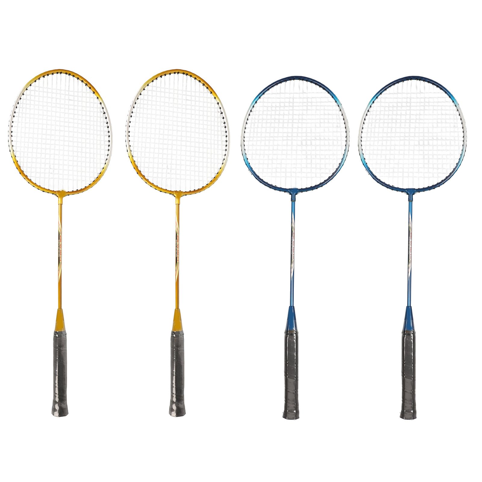 Amazon | バドミントンラケット 2本セット、鉄合金製、軽量、青、2