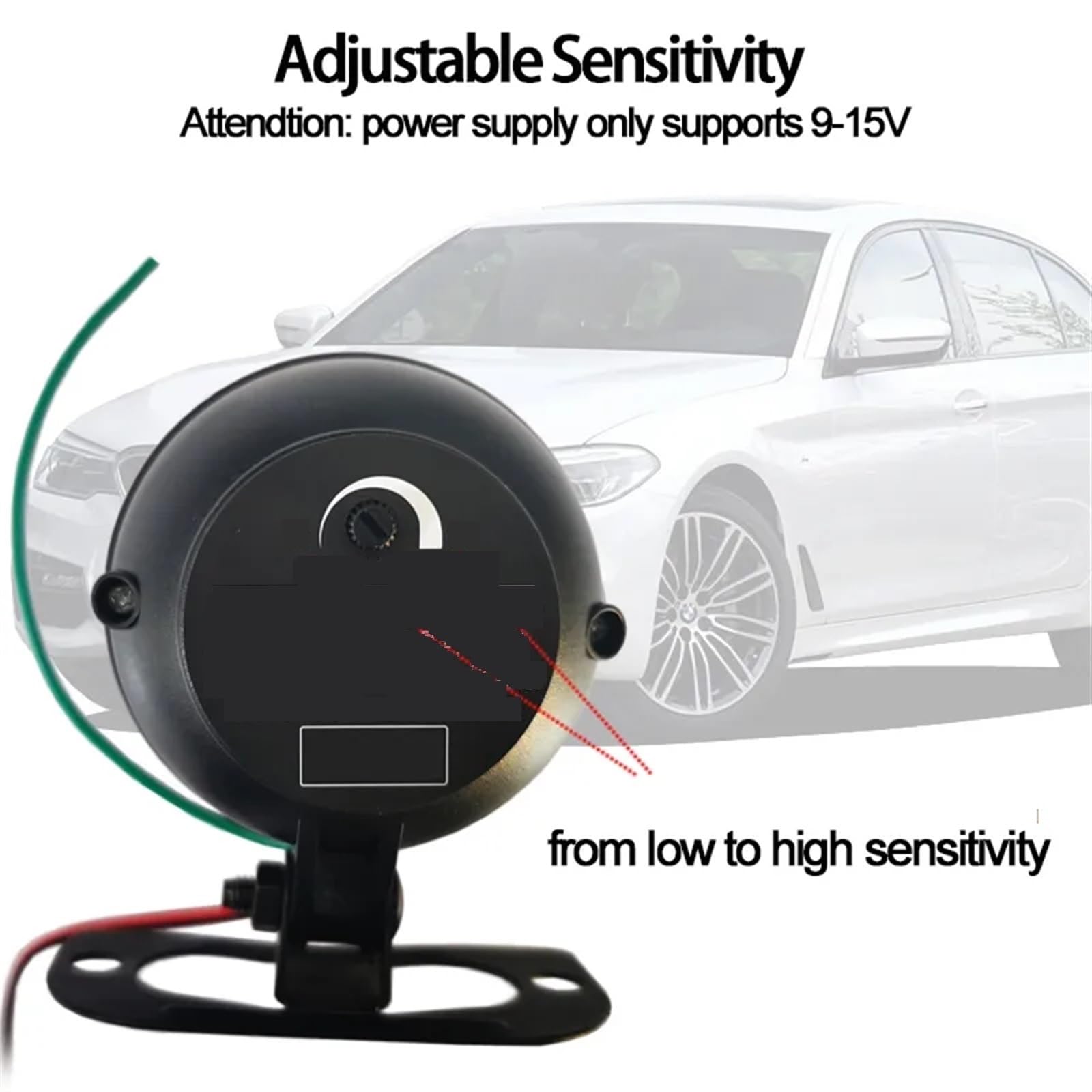 SystèMe D'Alarme Antivol pour Voiture Système d'alarme de Voiture à Sens Unique, sirène sans Fil, avec télécommande, capteur de Vibrations de Voiture, immobilisation de sécurité