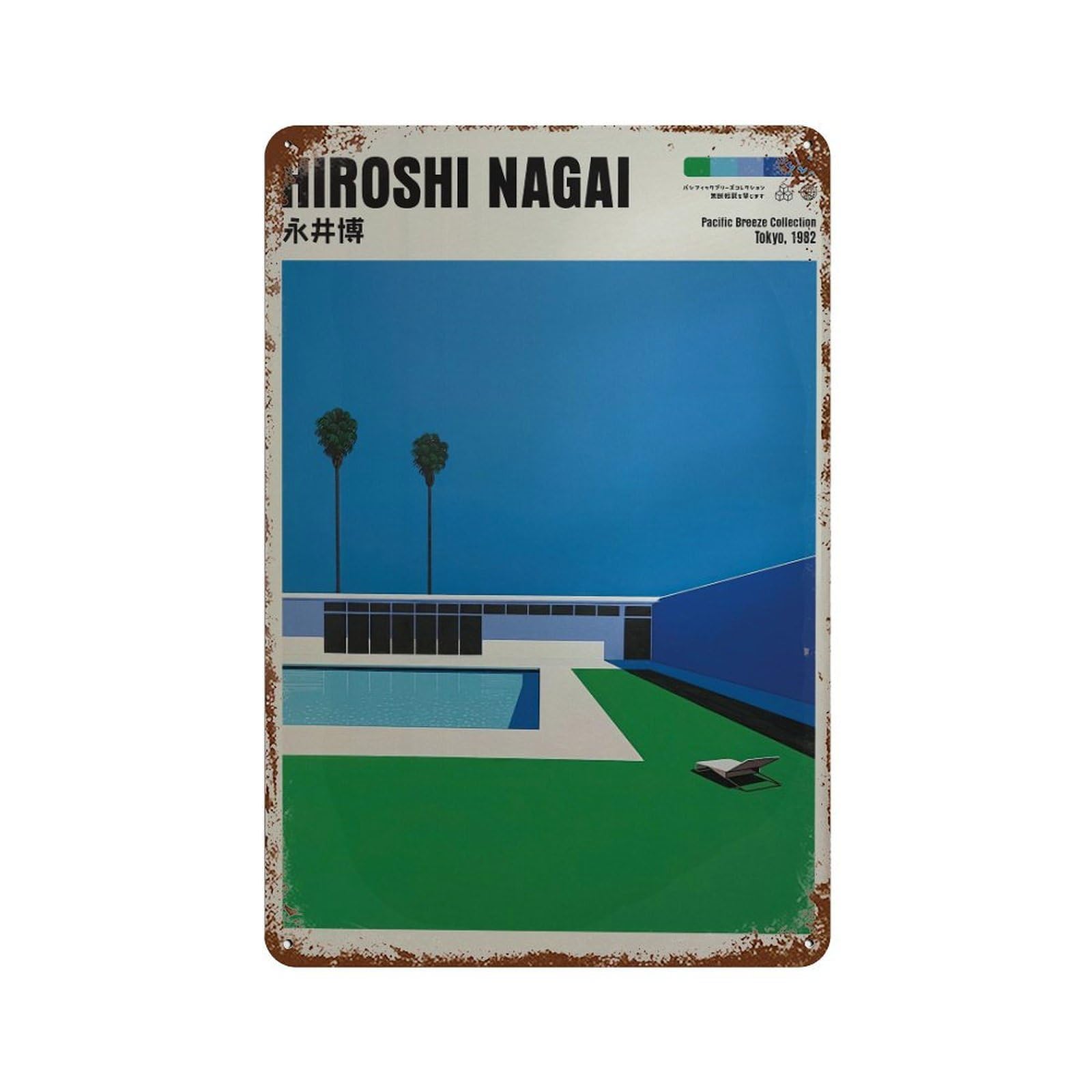 xiaoxiaoshen Hiroshi Nagai Japanese City Pop. Modern Home Decor Wall Decor Art Metal Tin Poster Modern Home Decor Art Home Bar Shop Decorations Vintage Sign 30x20cm
