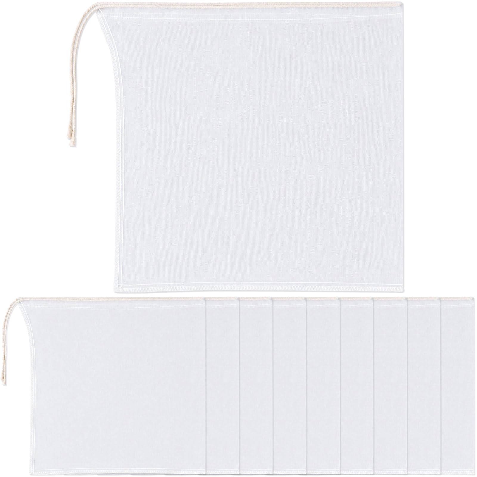 Shappy 10 Pcs Compost Tea Filter Bags with Drawstring, 30.5 x 30.5 cm