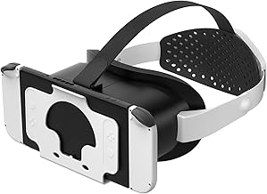 SHEAWA for Switch/有機ELモデル VRゴーグル ヘッドセット 瞳孔間距離/焦点距離調節 VRグラス VRヘッドマウントディスプレイ ヒント調整 互換品 高い没入感 スイッチ/スイッチ有機ELモデル対応 (ブラック×ホワイト)