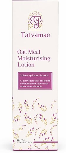 Tatvamae Oat Meal Moisturising Lotion, Calms, Hydrates and Protects, Paraben Free, 100% Vegan, 150ml