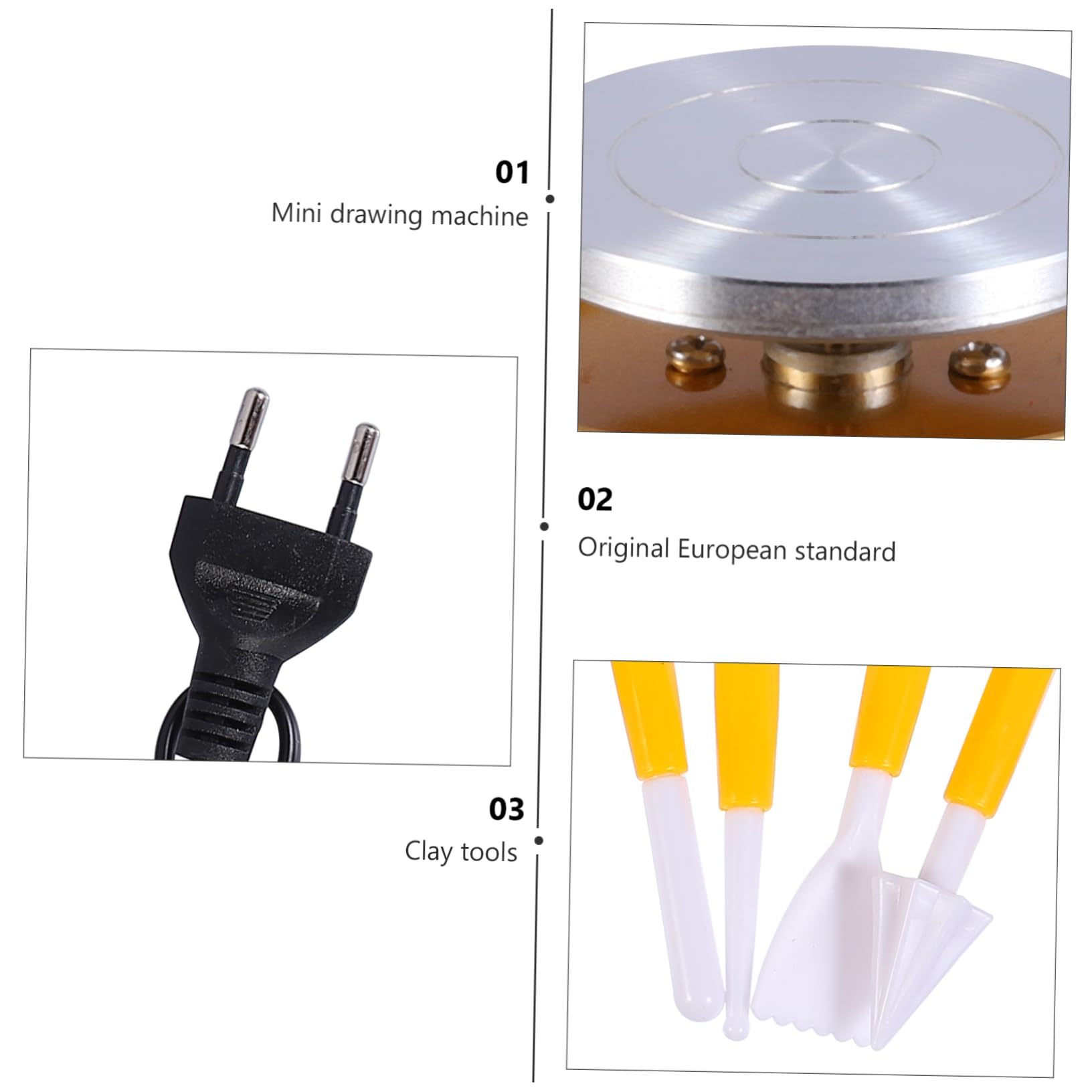 jojofuny Mini-töpferscheibe Elektrisch Mit Drehteller DIY-tonwerkzeug Für Keramikherstellung Töpferscheibe Für Anfänger Und Profis Kompakt Und Tragbar Für Heimgebrauch Und Kunstunterricht