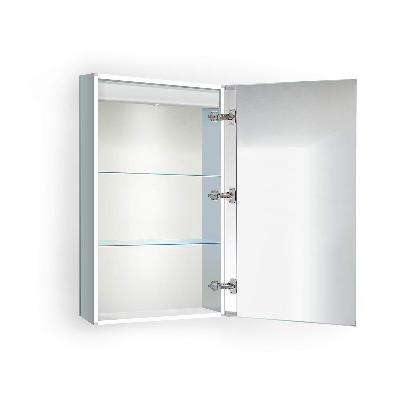 Krugg Kinetic LED Medicine Cabinet| Recessed or Surface Mount Mirror Cabinet w/Dimmer & Defogger (20