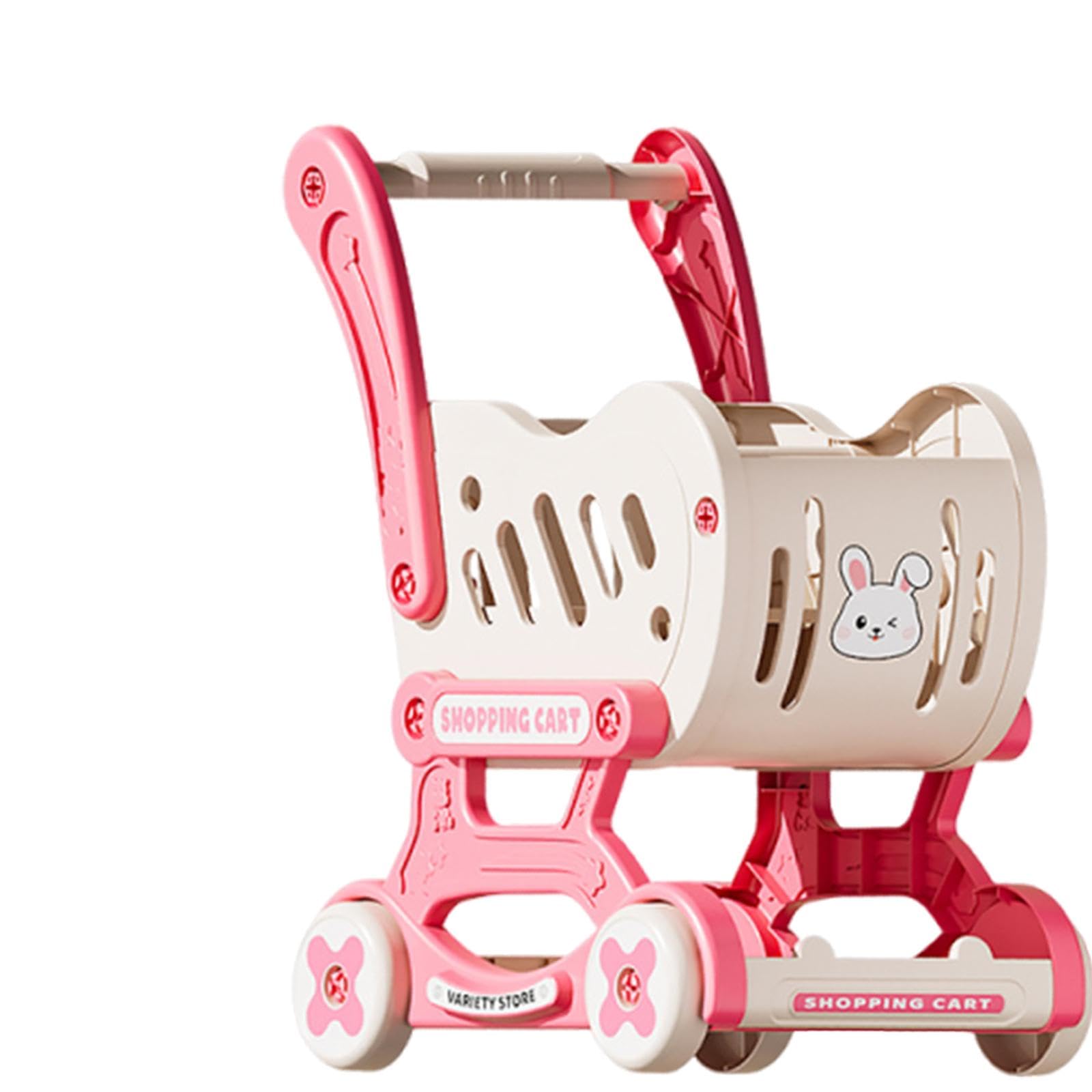 Harilla Carrelli della Spesa, Carrelli a Mano per Supermercati, Carrelli della Spesa Giocattolo, Giocattoli Interattivi per Bambini Piccoli per L'apprendi, Rosa