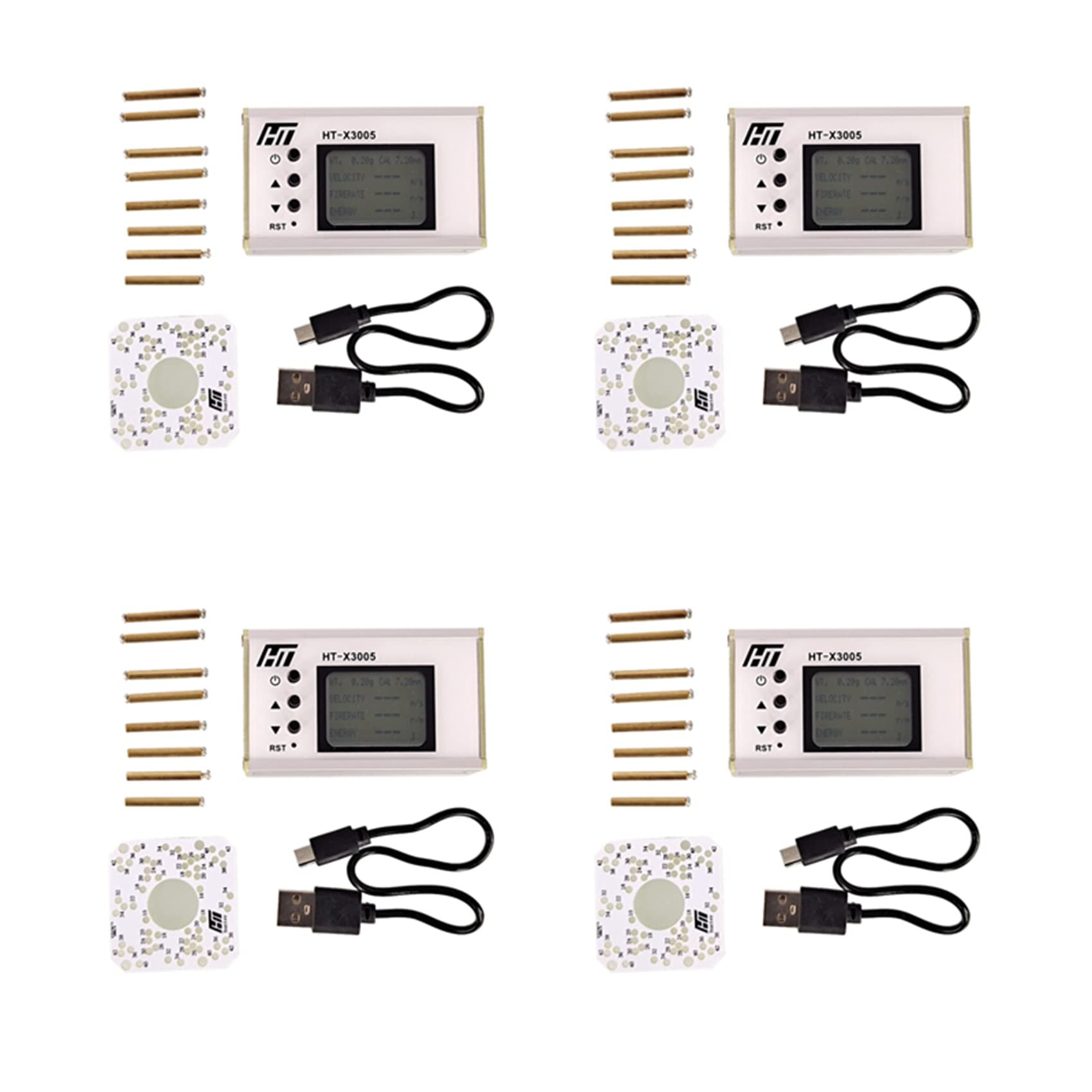 4X HT-X3005 Medidor de velocidad de bola Medición de energía Cronógrafo Medidor de velocidad con retroiluminación LCD