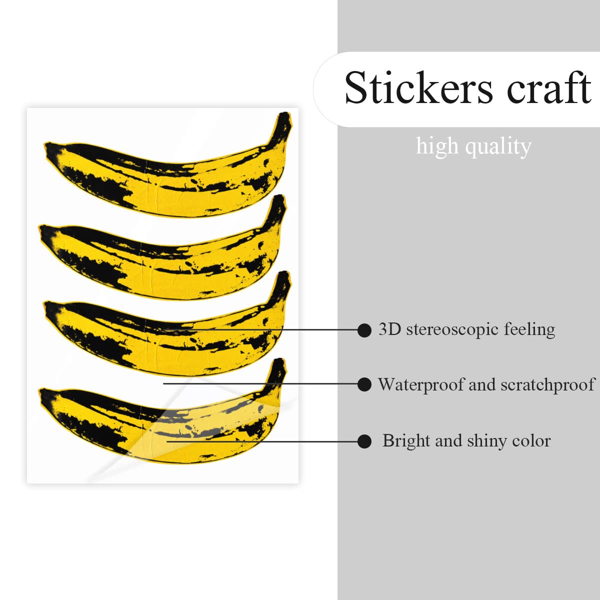 Amazon.co.jp: クリスタルステッカー アンディウォーホル バナナ