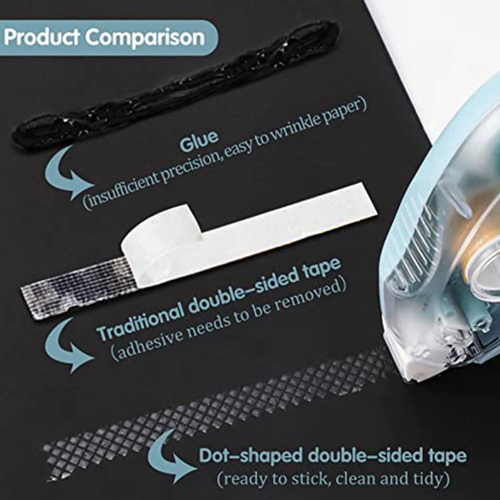 12 Rotoli Di Colla A Rullo Con Sacchetti Portaoggetti – Adesivi Double Face Per Scrapbooking, Scuola, Album Fotografici (6 Mm X 6 M – 6 Colori) - 5