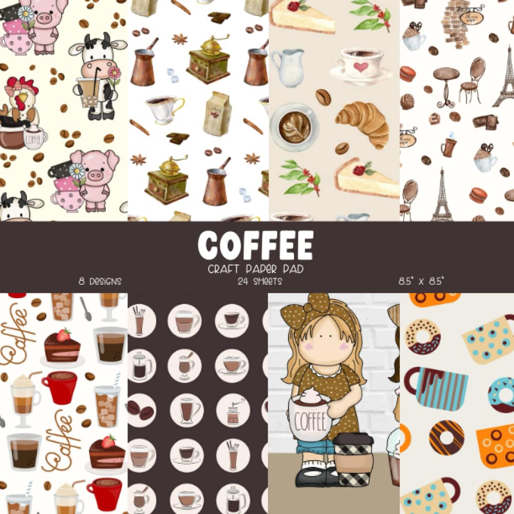 Coffee Craft Paper Pad: Coffee Scrapbook Paper