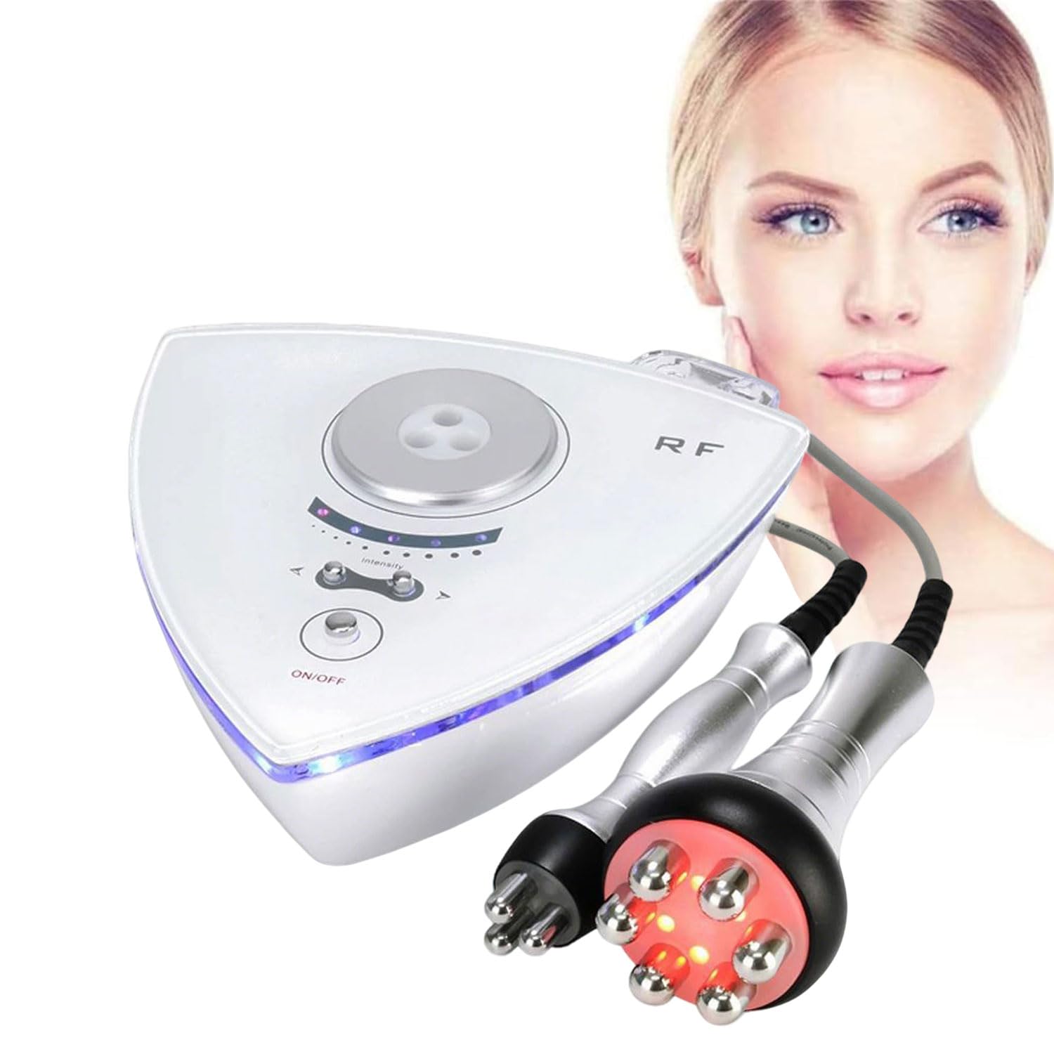 Dispositivo de Radiofrecuencia Facial y Corporal, Masajeador Anticelulitico Reafirmante Reductor, Dispositivo Belleza Antiarrugas Lifting Reafirmante Facial para Abdomen Piernas GlúTeos