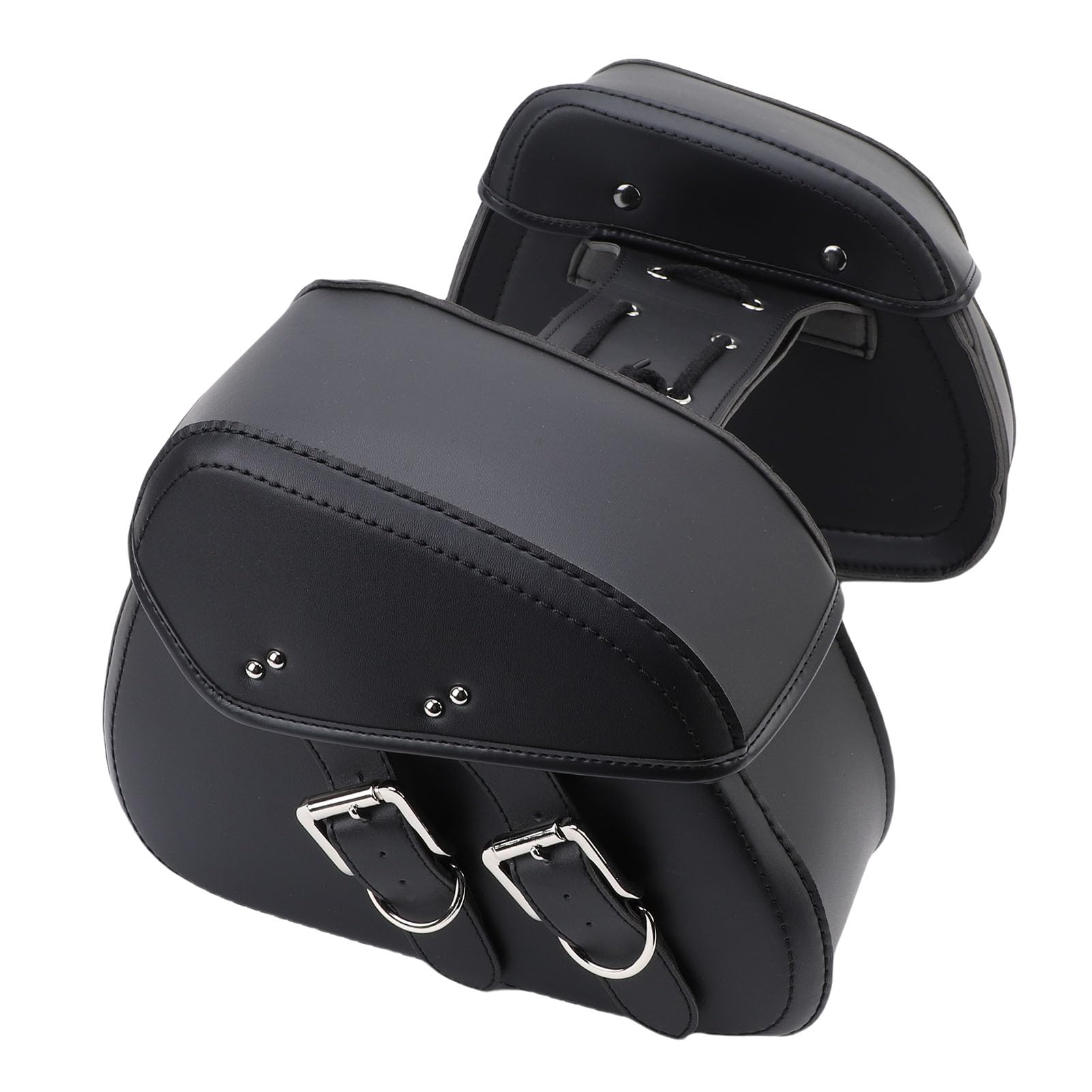 CHICIRIS Borse Laterali per Moto Borsa Laterale Impermeabile in Pelle PU | Misura Universale per Braccio Oscillante Posteriore, Corda Regolabile, 12,8x4,5x9,5 Pollici, Chiusura con Fibbia, Tasca