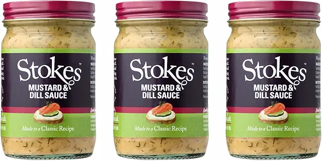 Stokes Mustard & Dill Sauce 3-Pack - Perfect for Salmon in Stokes Basket