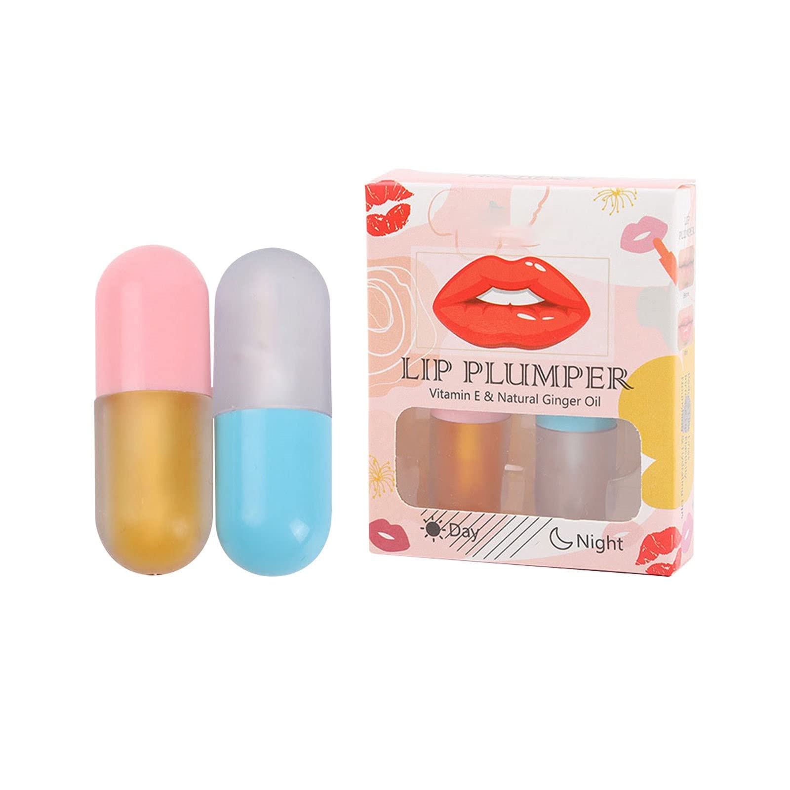 VEFSU Lip Plumper Lip Plumper Set by Natural Lip Plumper and Lip Care Lip Enhancer for Fuller Lip Beautiful Fuller Hydrating Reduce Fine Lines 11ml Lipstick Eraser (A, One Size)