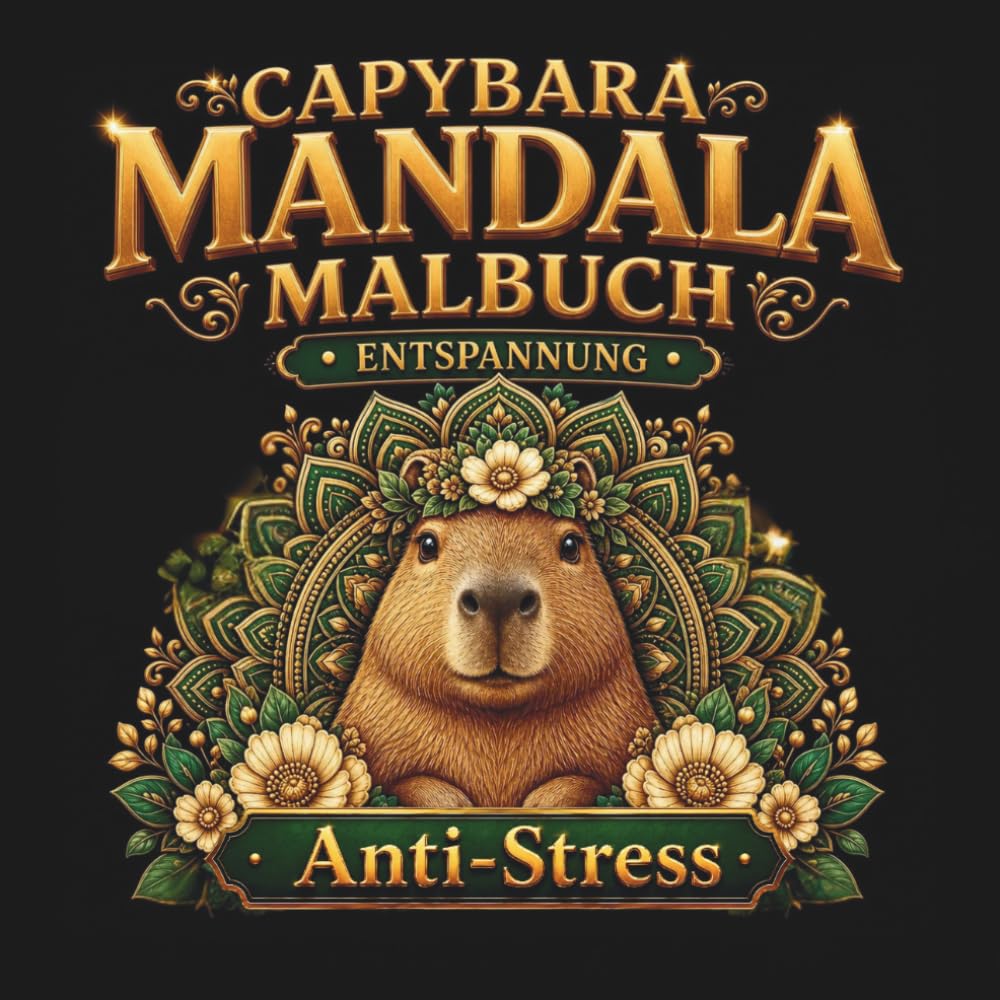 Capybara Mandala Malbuch: Entspannung: Blumen-Mandalas und süße Wasserschweine zum Ausmalen. Mehr Gelassenheit, Achtsamkeit und Stressabbau für Erwachsene – Die perfekte Geschenkidee.