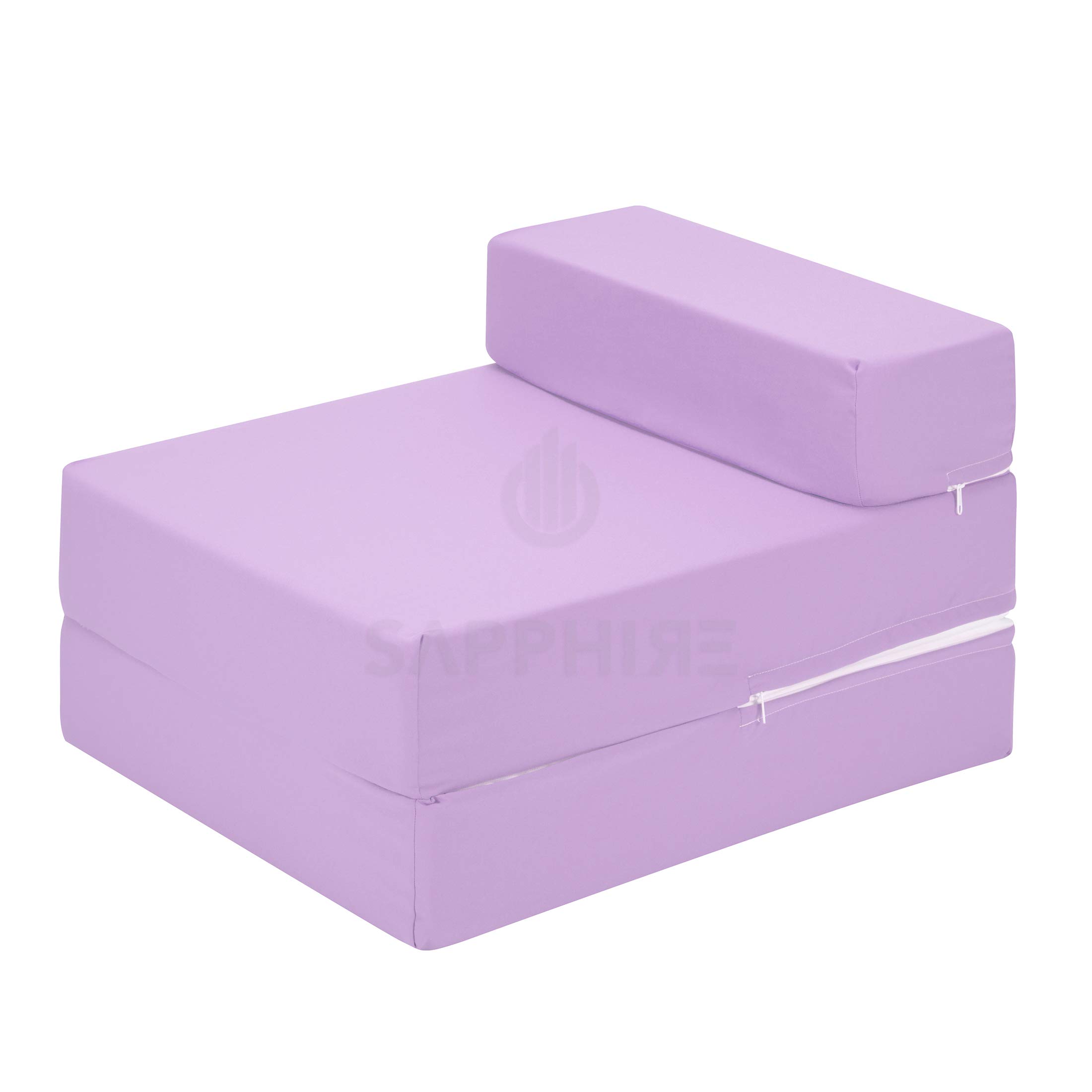 Buy Lilac Folding Futon Chair Z Bed Single Sofa Bed Guest er Chair