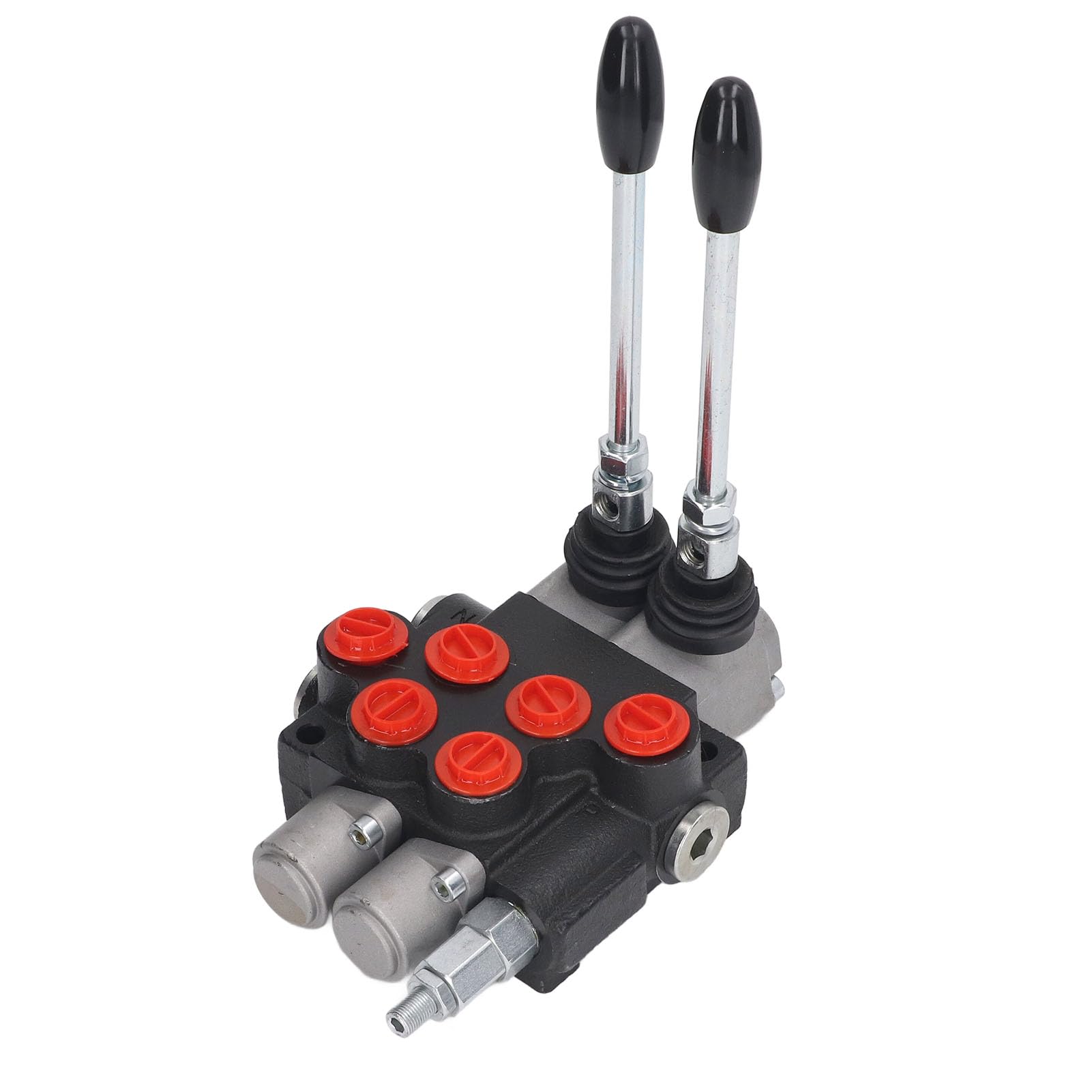Válvula Hidráulica, P40-2OT Válvula de Control Hidráulico 2 Carretes Retorno por Resorte Válvula Hidráulica de Doble Efecto Válvulas de Control Direccional Hidráulicas Paralelas