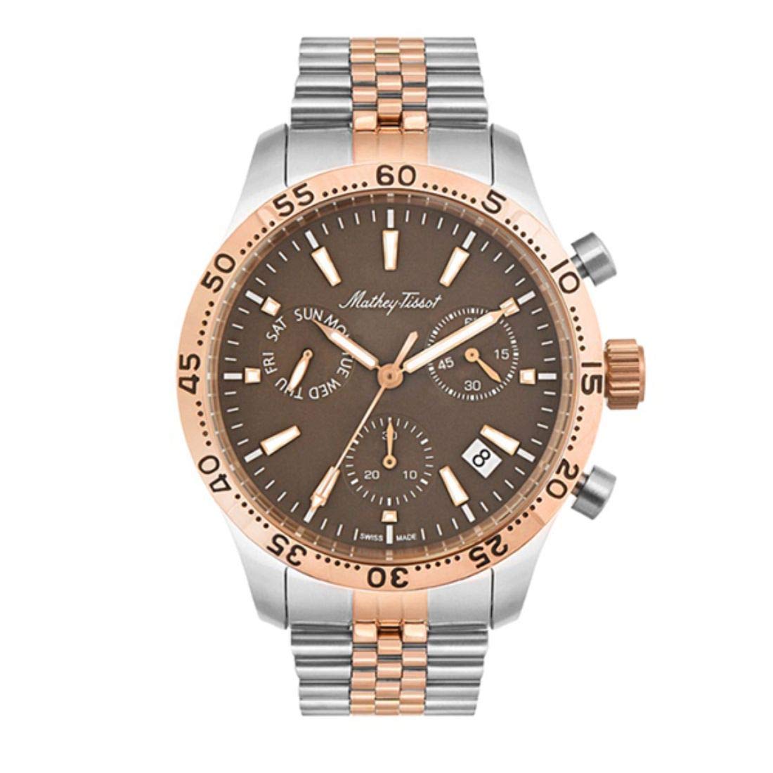 Mathey-Tissot Stainless Steel Swiss Made Analog Brown Dial Men Watch - H1822Chrm, Multi-Color Band (B08F8KBRS3) Amazon Price History, Amazon Price Tracker