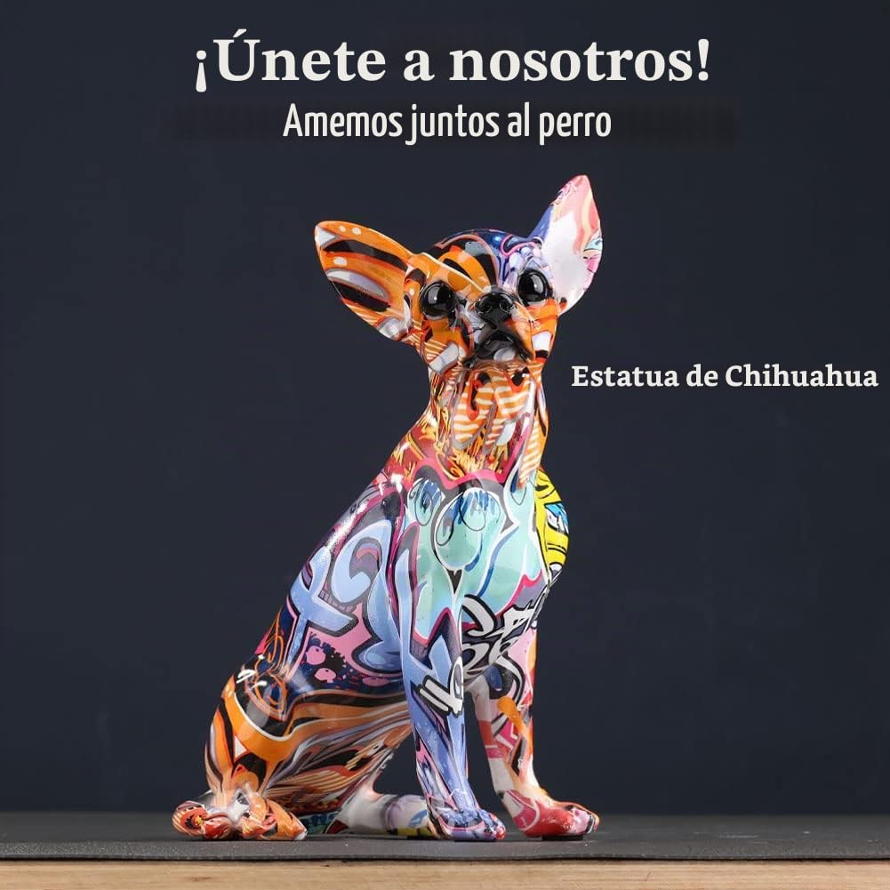 Chihuahua Interior Ilusions Plus Esculturas de arte para perros, decoración del hogar, estatuas de Chihuahua, estatuas de perro, Chihuahua alta decoración del hogar, Chihuahua decoración del hogar
