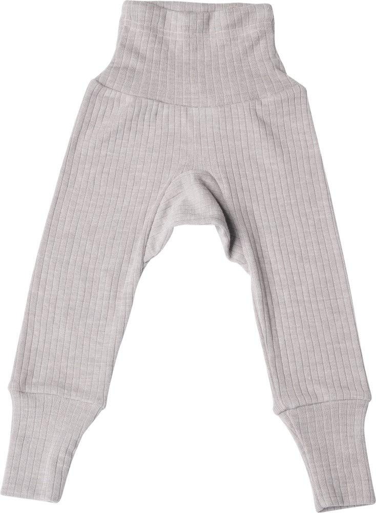 Cosilana Grey Melange Baby Waist Trousers Long, 45% Organic Cotton, 35% Organic Wool, 20% Silk (8-15 Months (Height 28-31) (74/80), )